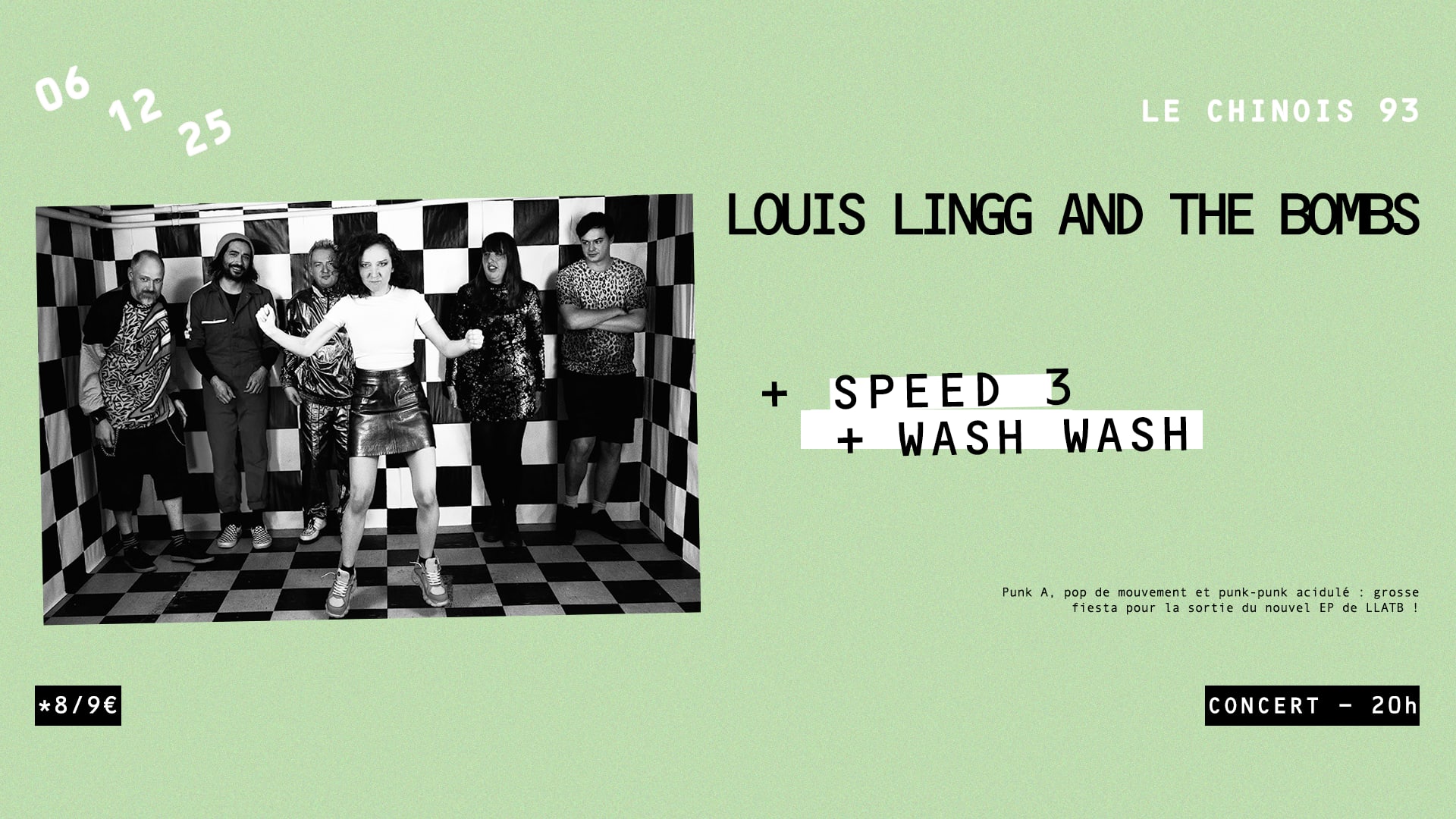 Louis Lingg And The Bombs + Speed 3 + Wash Wash