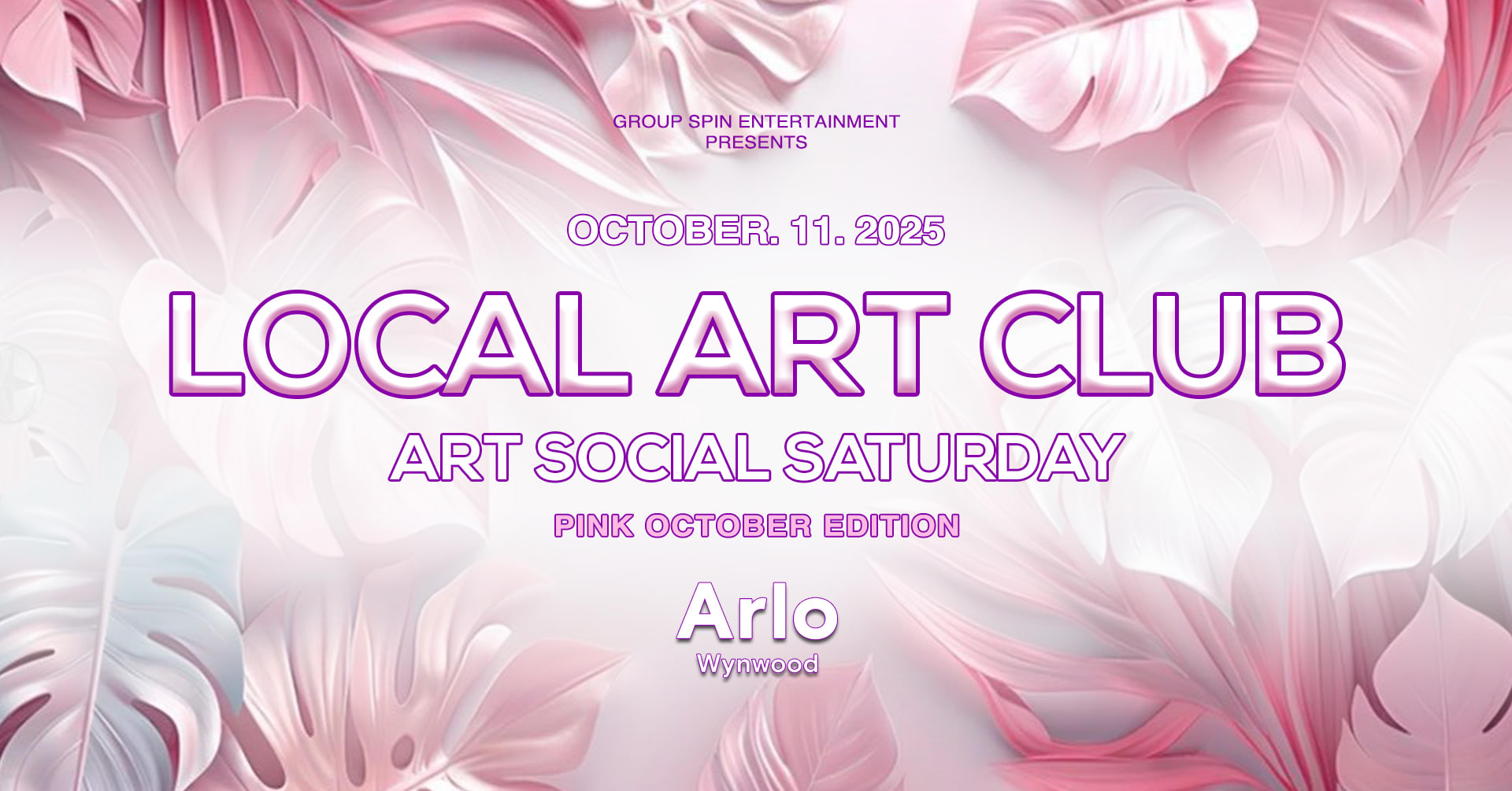 Local Art Club | Art Social Saturday (Pink October Edition)