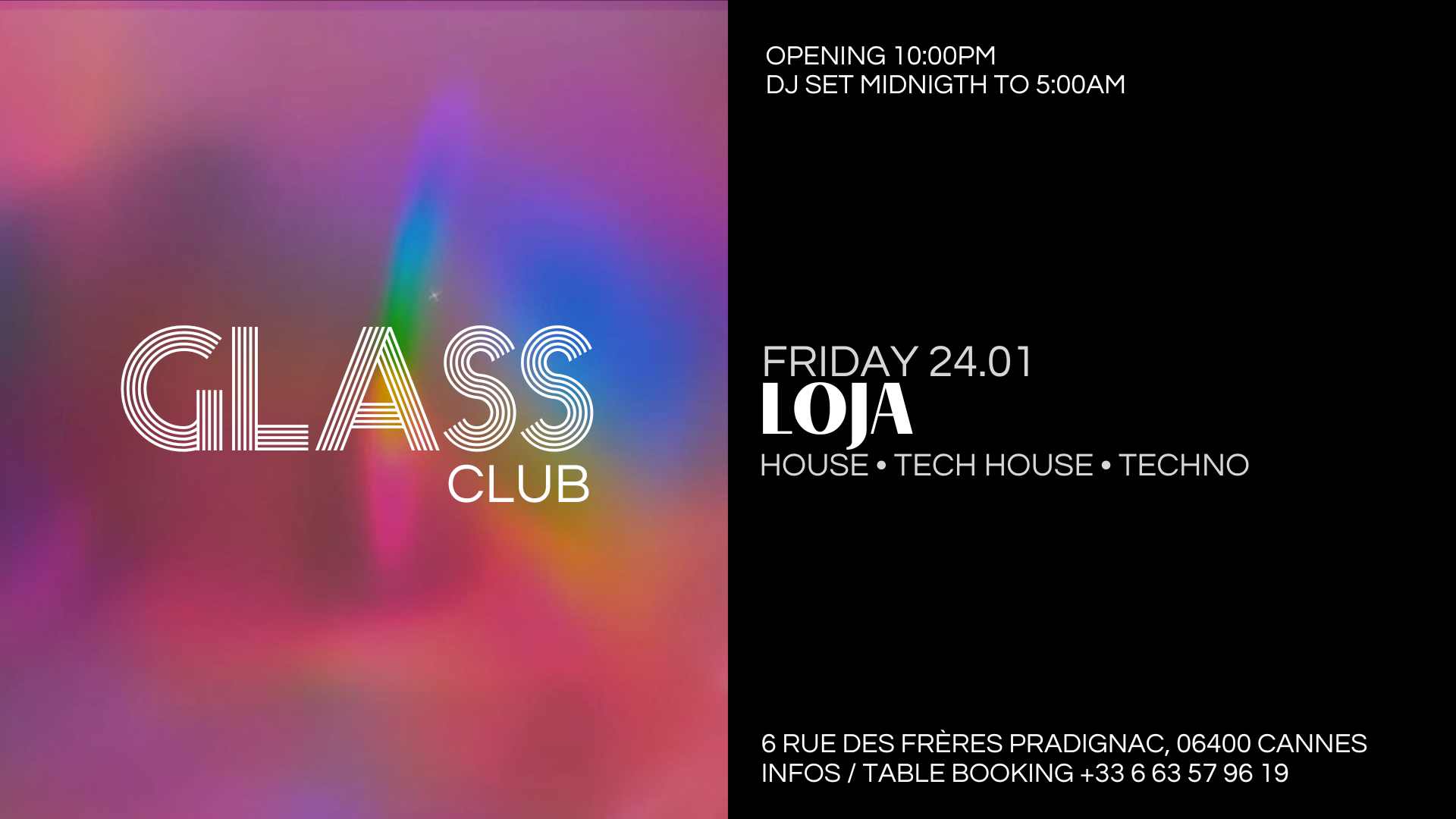Le Glass Club Reçoit  Dj Loja