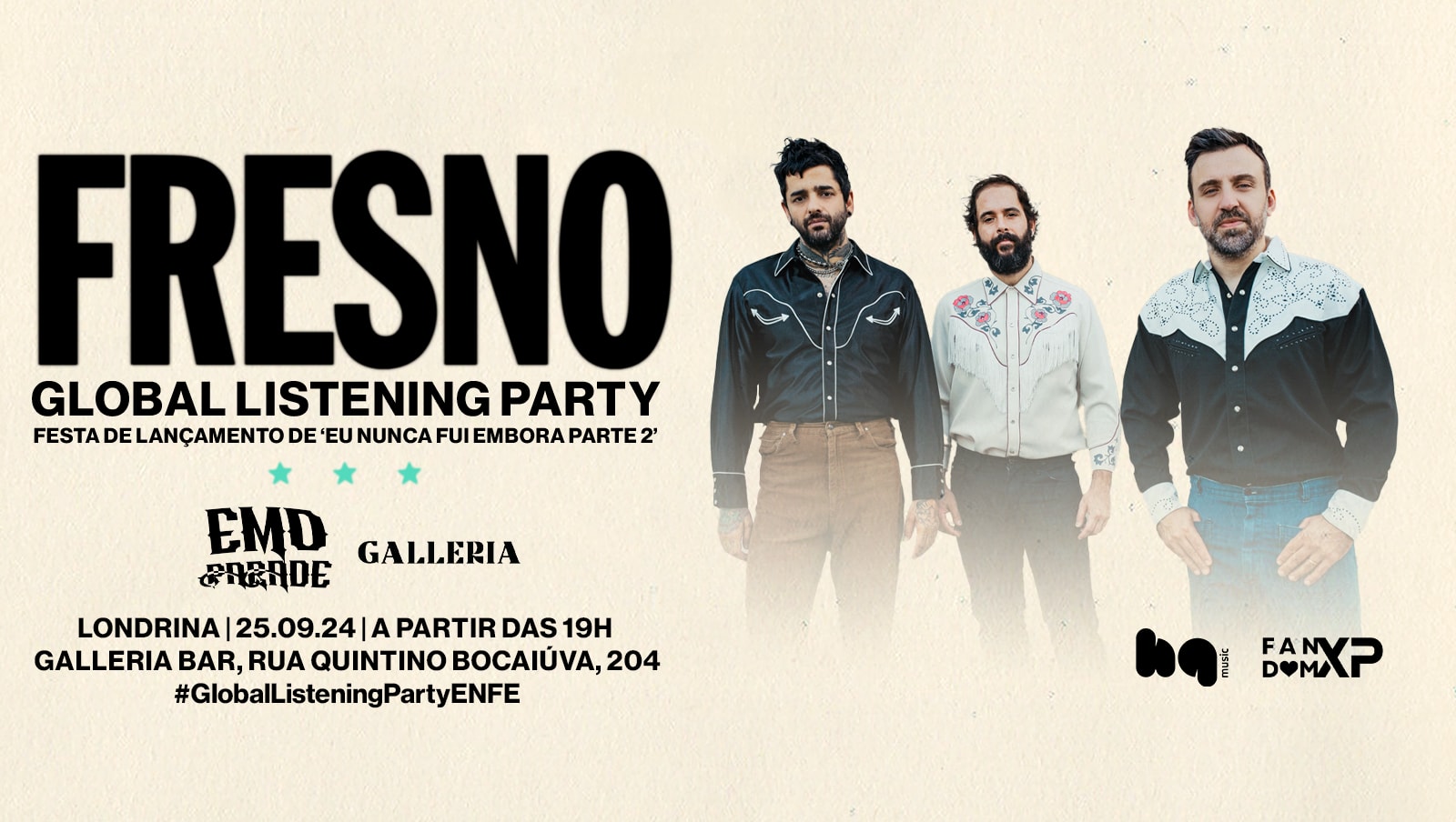 Emo Parade + Galleria:Enfe Global Listening Party @ Londrina