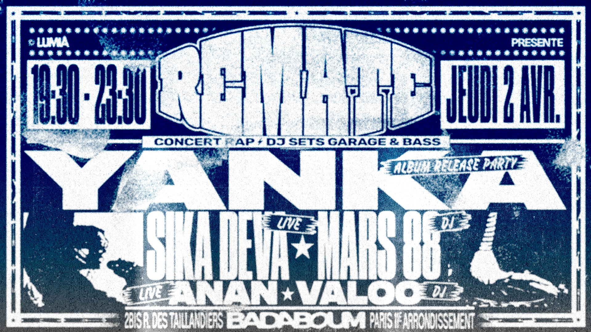 Concert — Lumia Remate: Yanka, Sika Deva, Anan & More