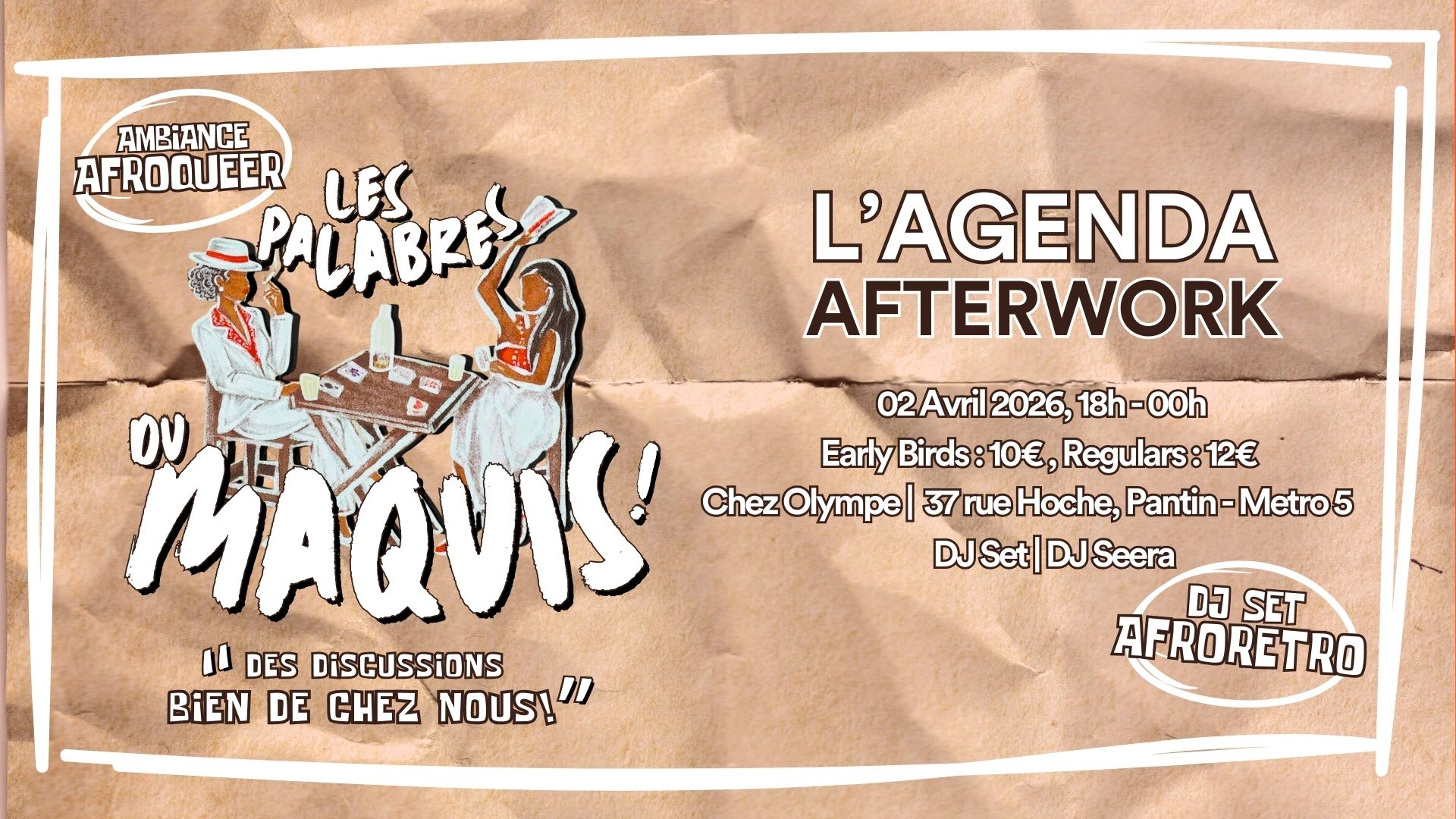 L'agenda Afterwork - Les Palabres Du Maquis