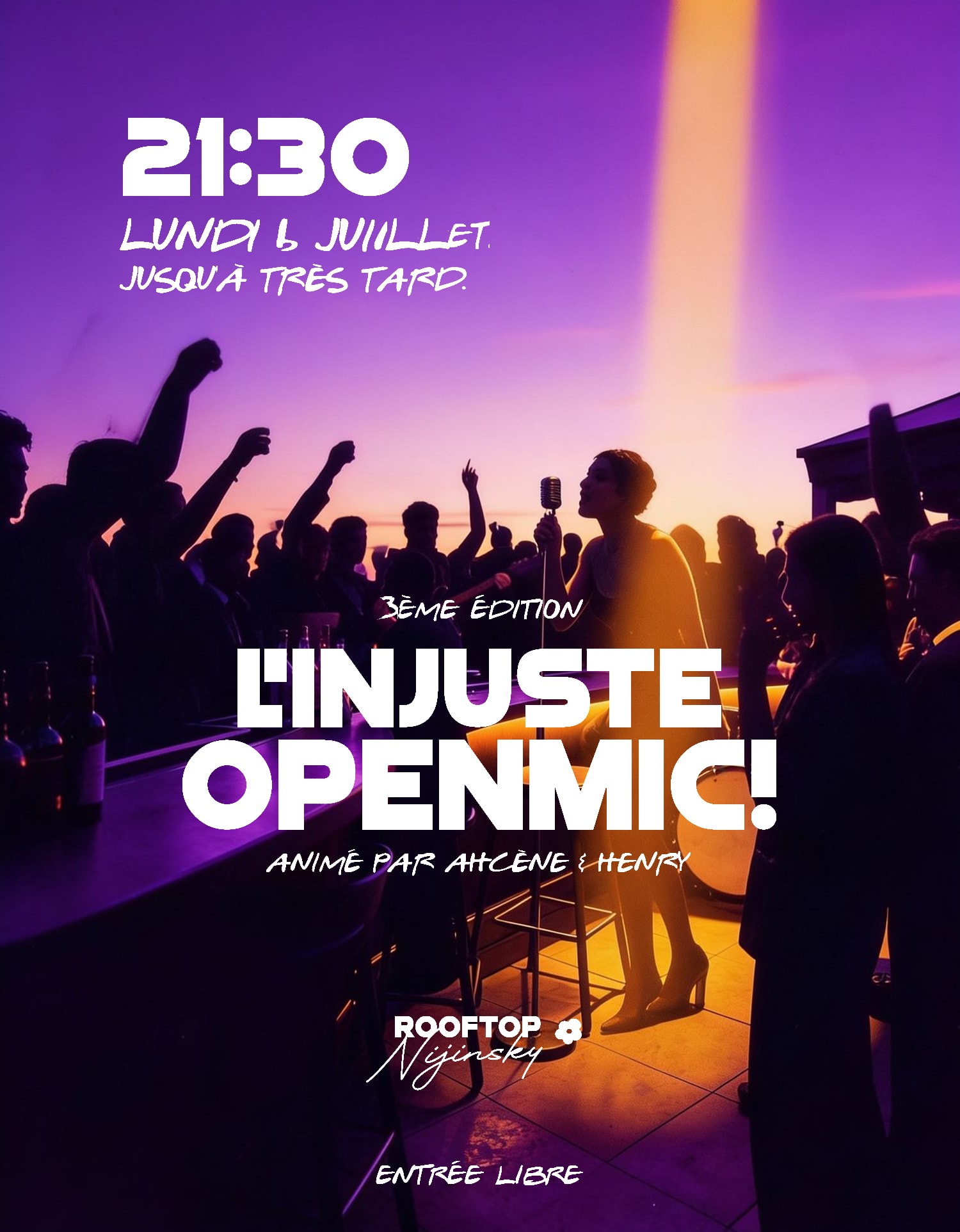 L'injuste Open Mic X Rooftop Nijinsky X Théatre Du Chatelet