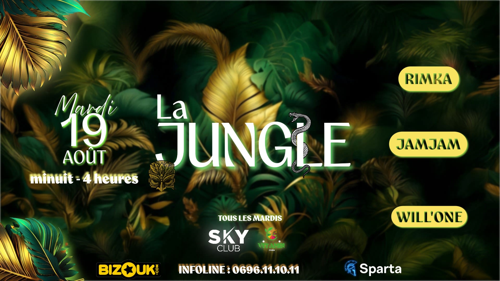 La Jungle - Skyclub - Mardi 19 Aout