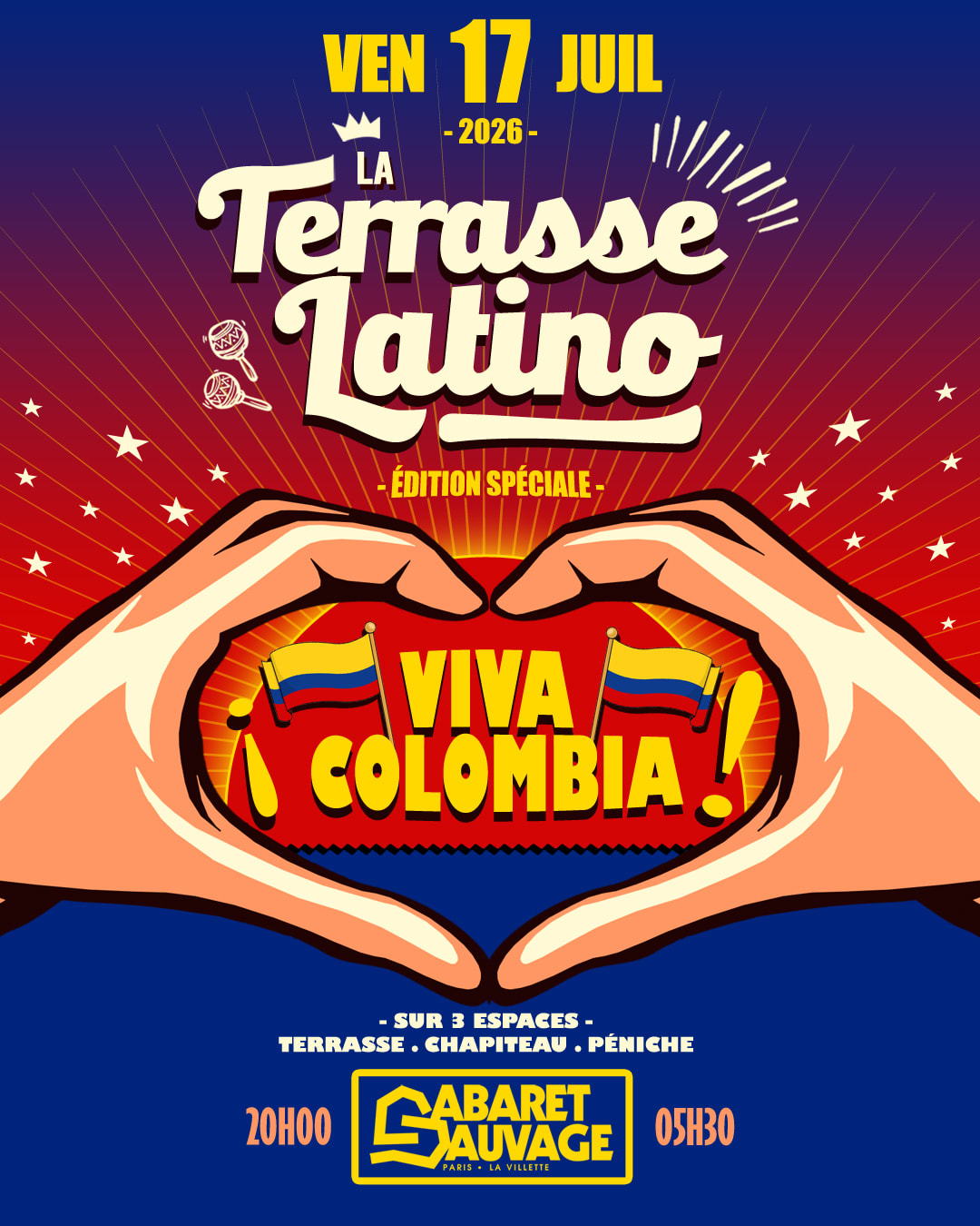 La Terrasse Latino Du Cabaret Sauvage! Viva Colombia ! 17.07