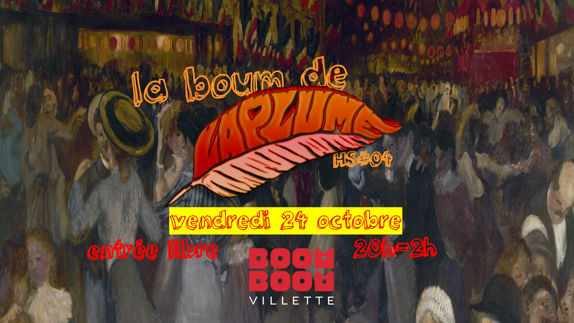Boom Boom Villette Invite "La Plume"