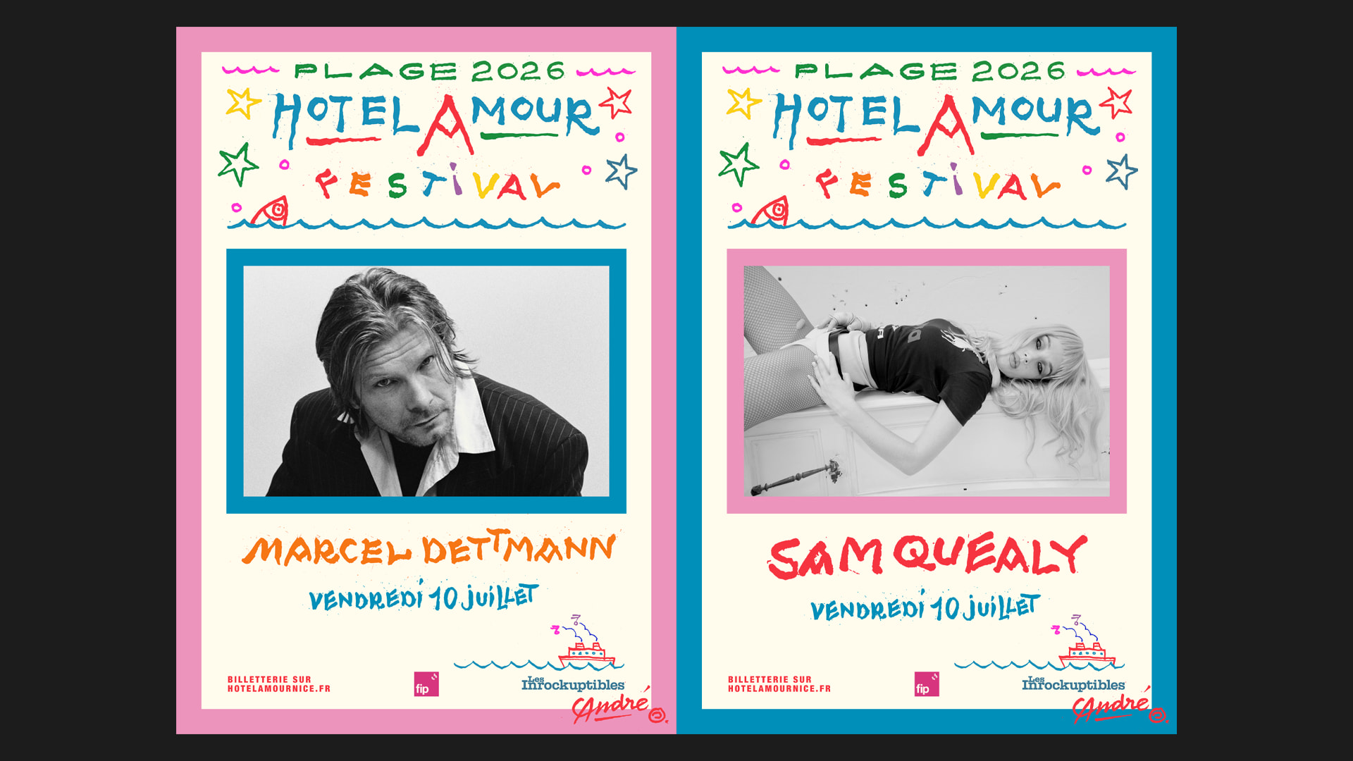 Marcel Dettmann & Sam Quealy À La Plage De L'hotel Amour
