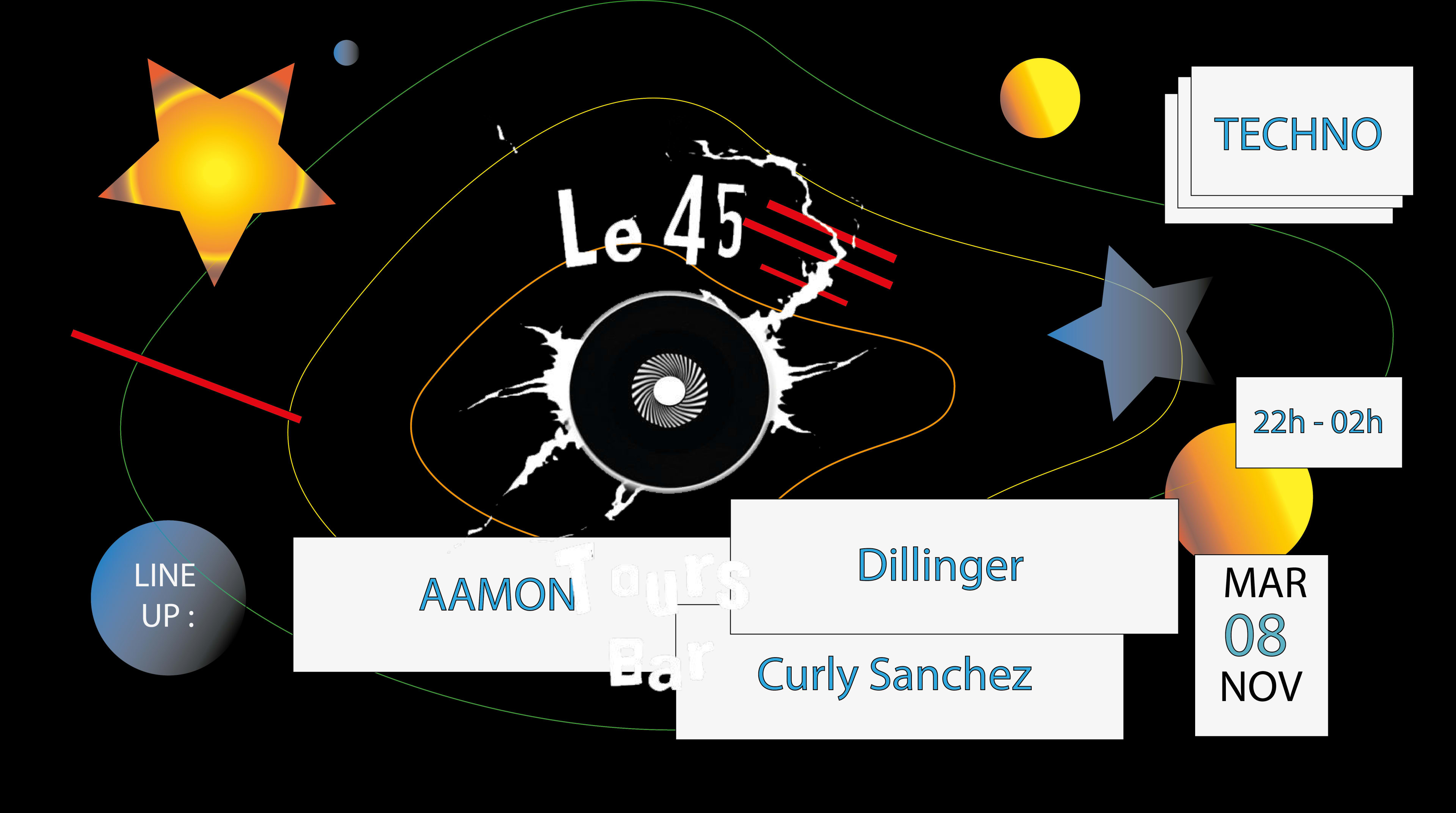 Tuesday Night Techno W/ Curly Sanchez, Dillinger & Aamon