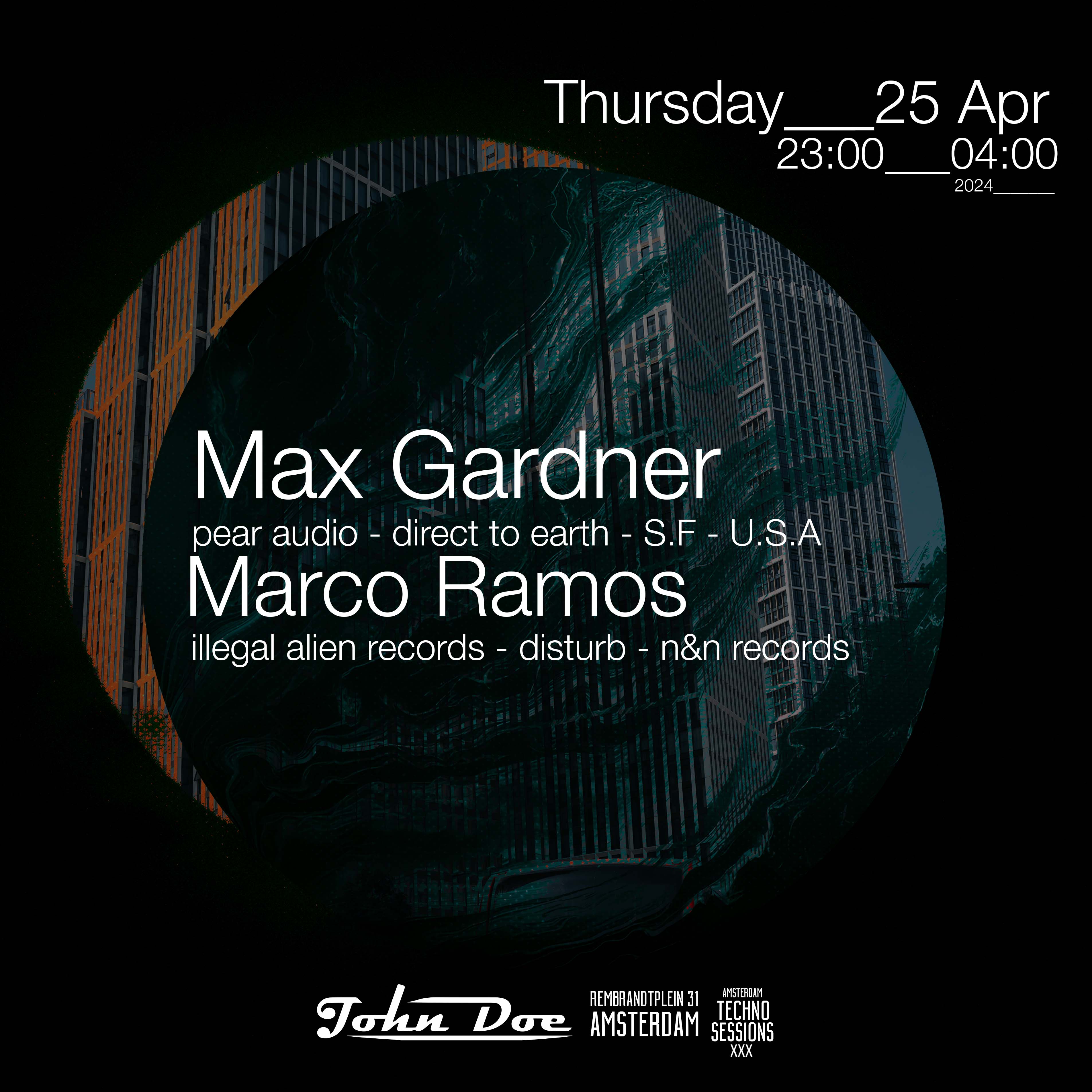 Amsterdam Techno Sessions W/ Max Gardner (Peer Audio) U.S.A
