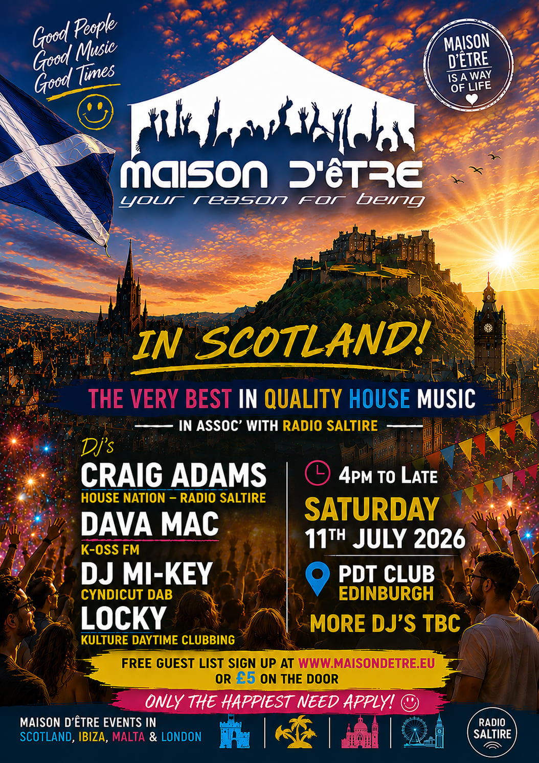 Maison D'être Scotland - Edinburgh 11th July