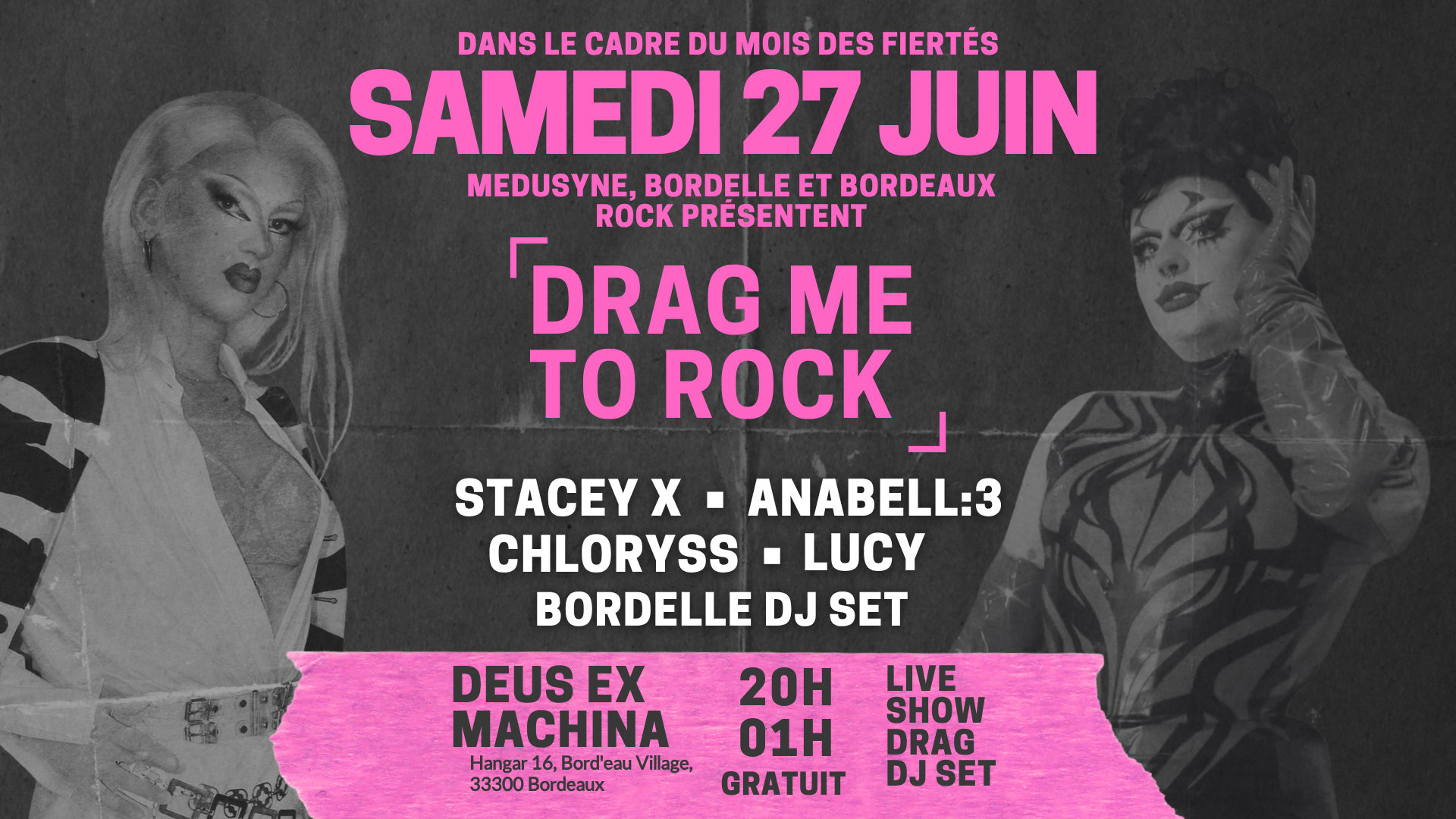 Drag Me To Rock / 27 Juin / Gratuit / Deus Ex Machina