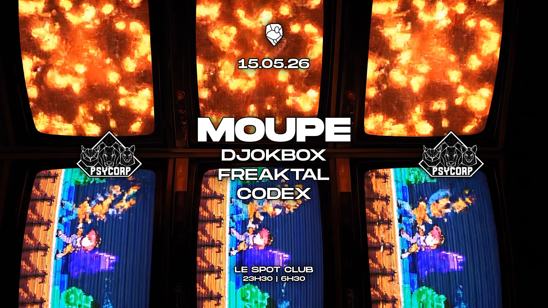 Psycorp Invite : Moupe, Djokbox, Freaktal, Codex