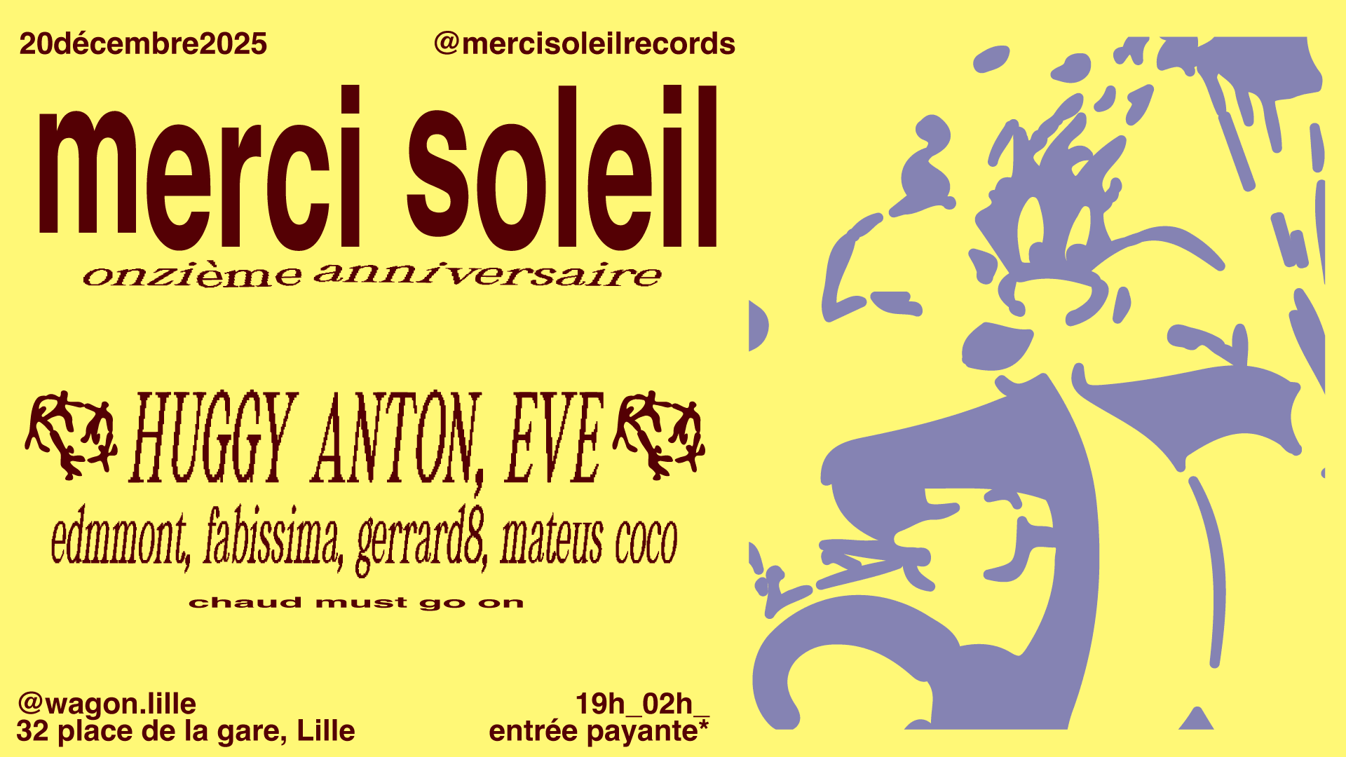 Onzième Anniversaire Merci Soleil Records