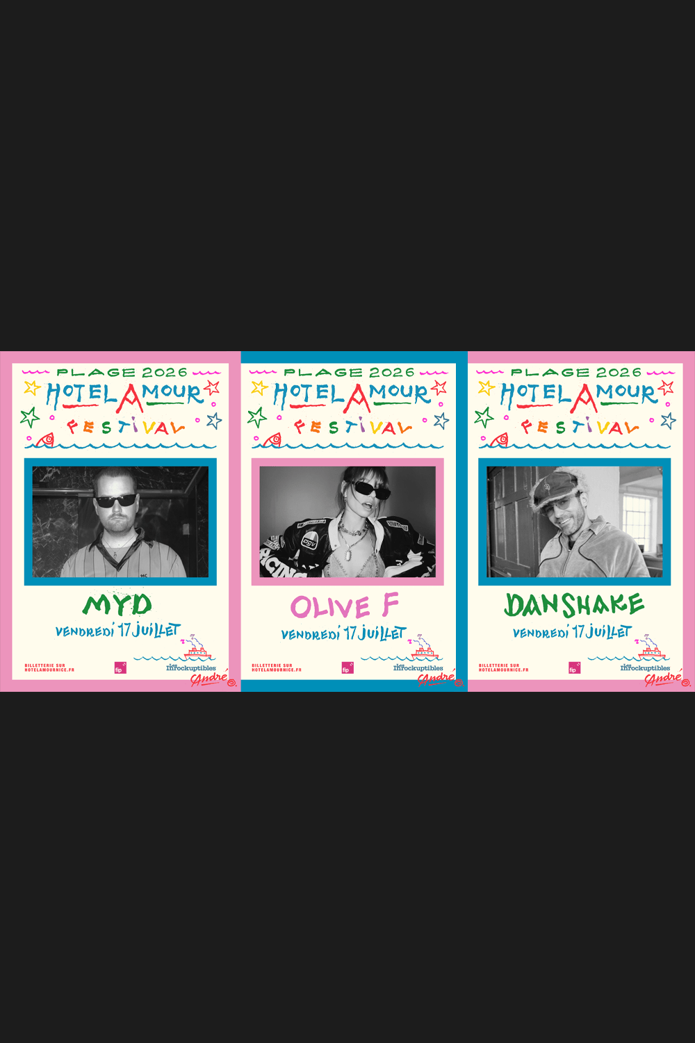 Myd, Olive F, Dan Shake À La Plage De L'hotel Amour