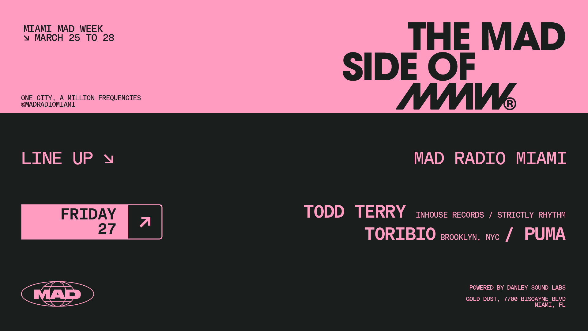 Mmw At Mad Radio: Todd Terry, Toribio, Puma