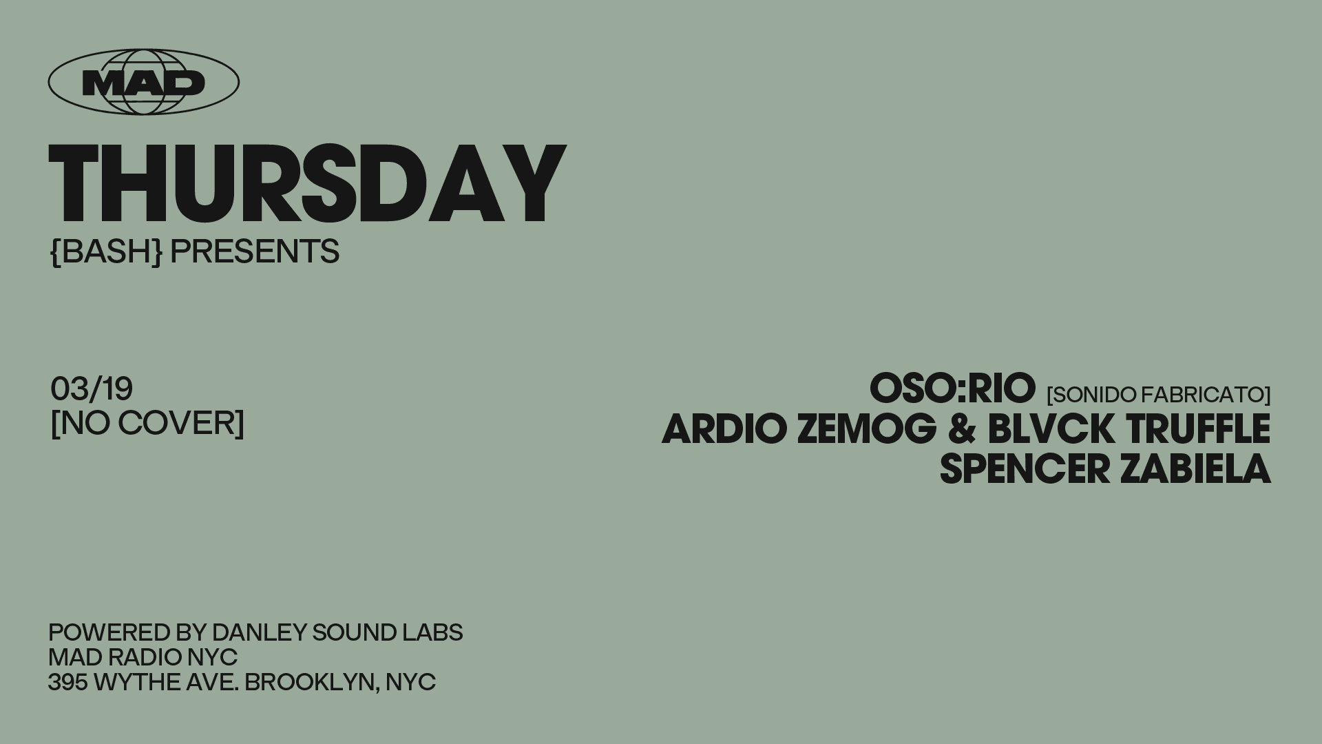 {Bash} Presents: Spencer Zabiela + Guests