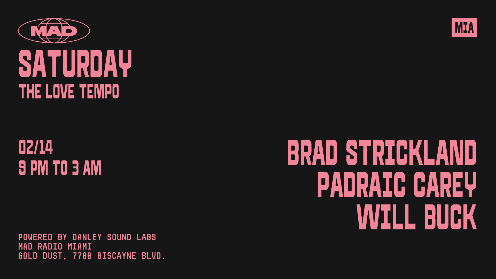 The Love Tempo: Brad Strickland, Padraic Carey, Will Buck