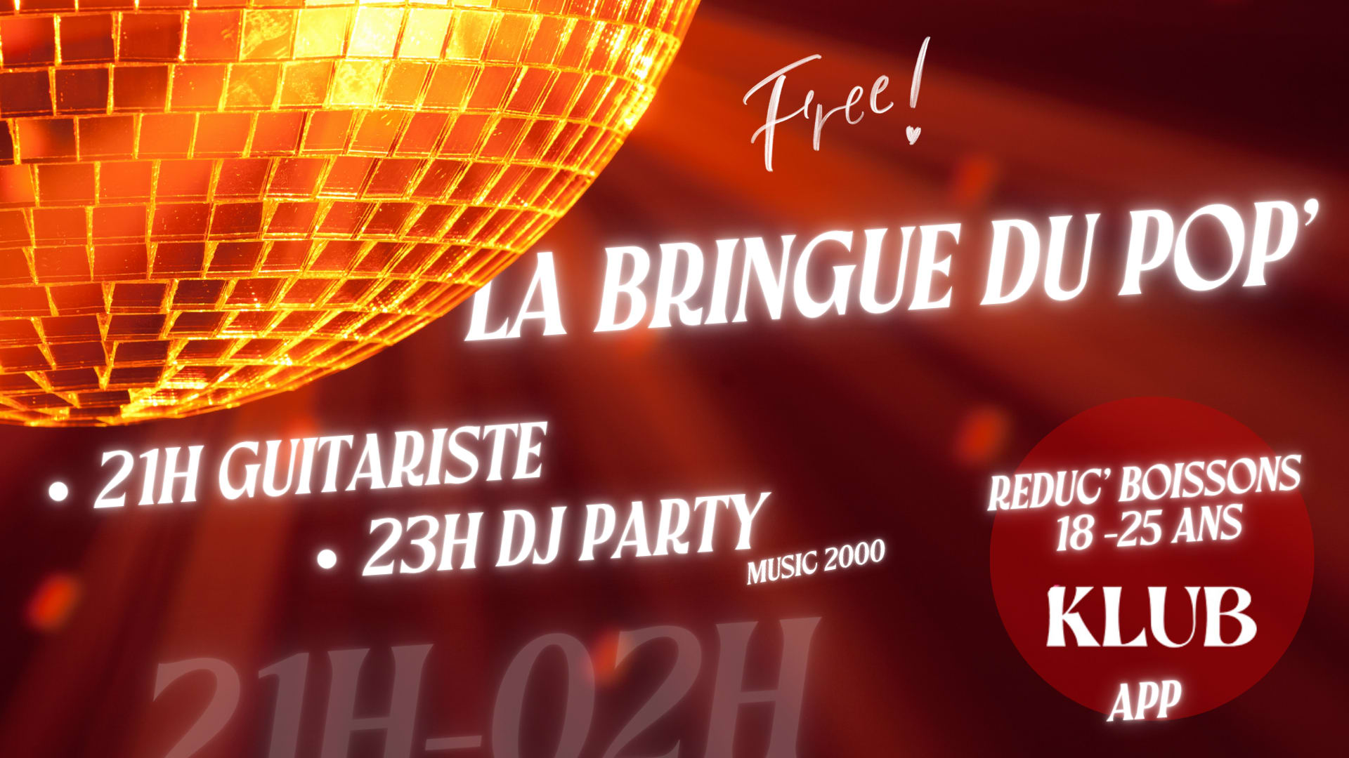 La Bringue Du Café Pop' - Live Guitare Et Dj All Night