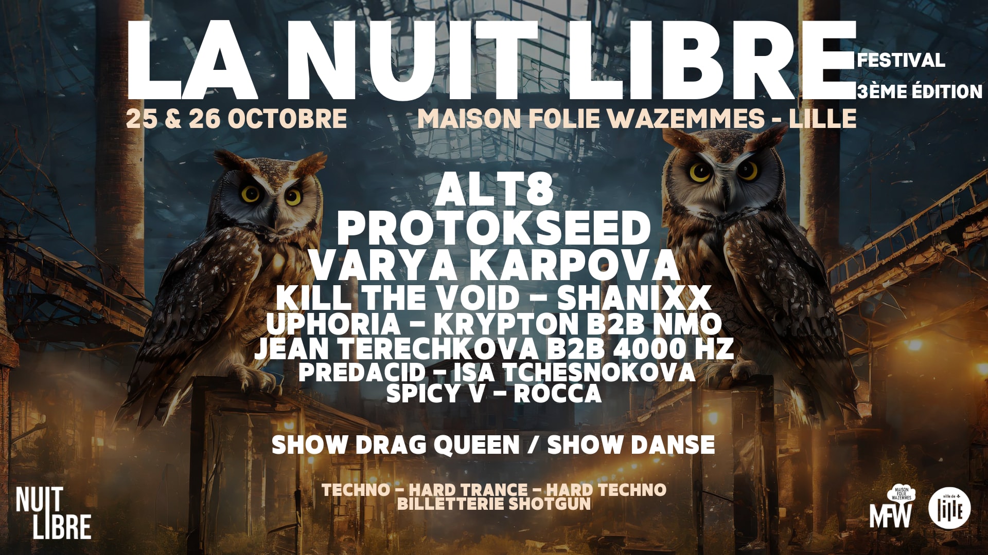 🦉 Nuit Libre Festival 3 🦉