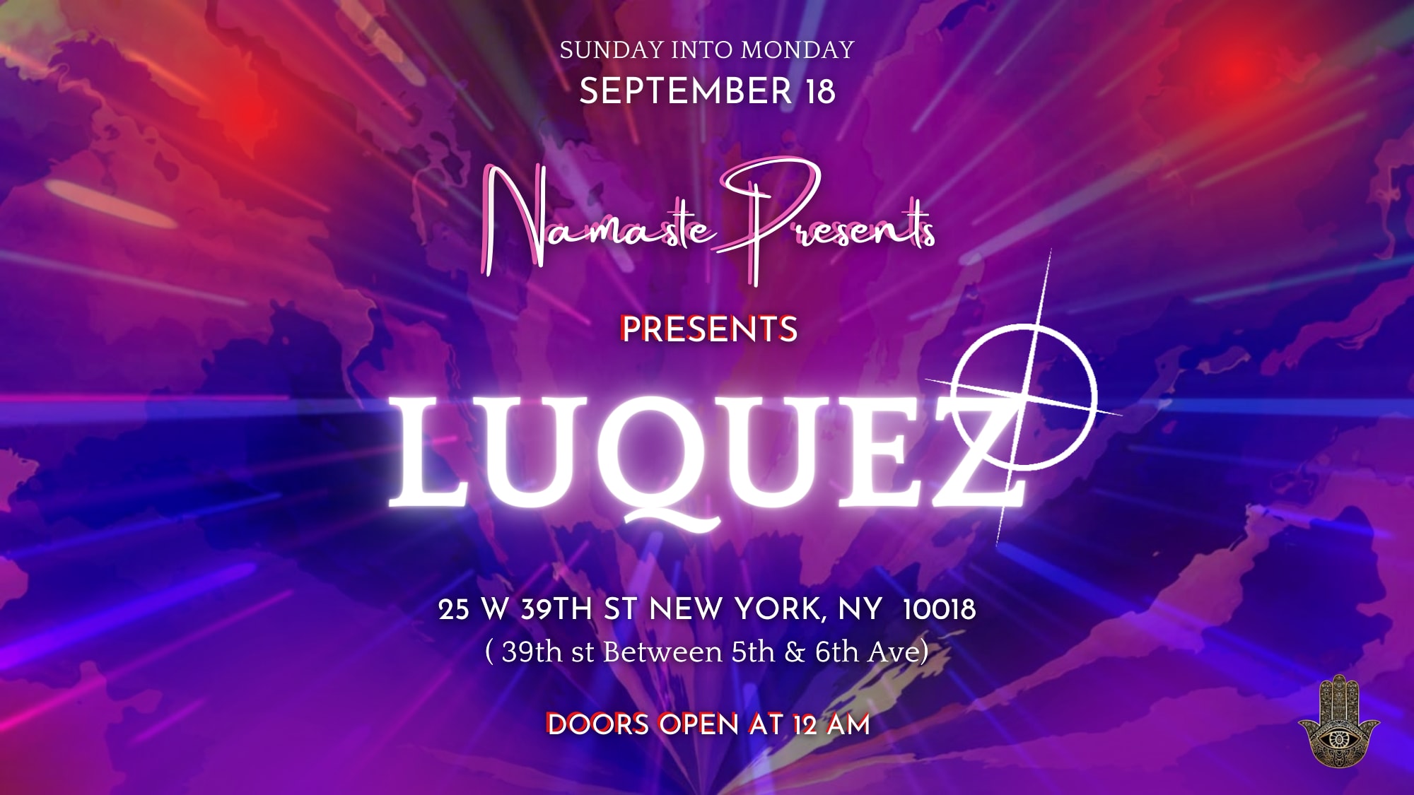 Namaste Presents Luquez Sunday 9.18.22 Nyc 