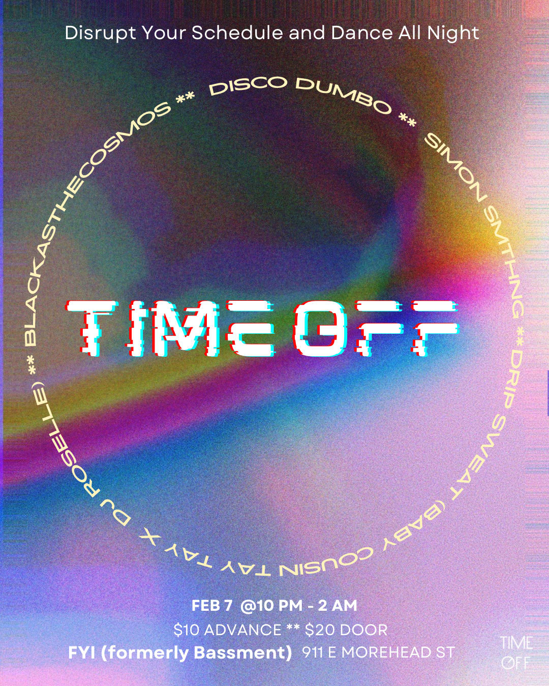 Time Off 007 W/ Drip Sweat