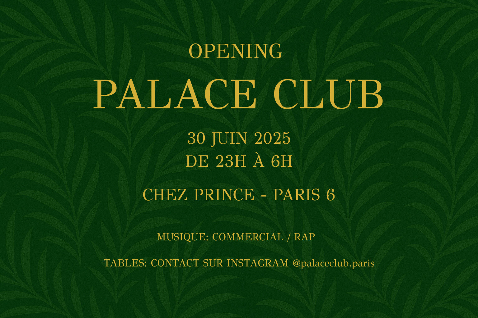 Opening Palace Club