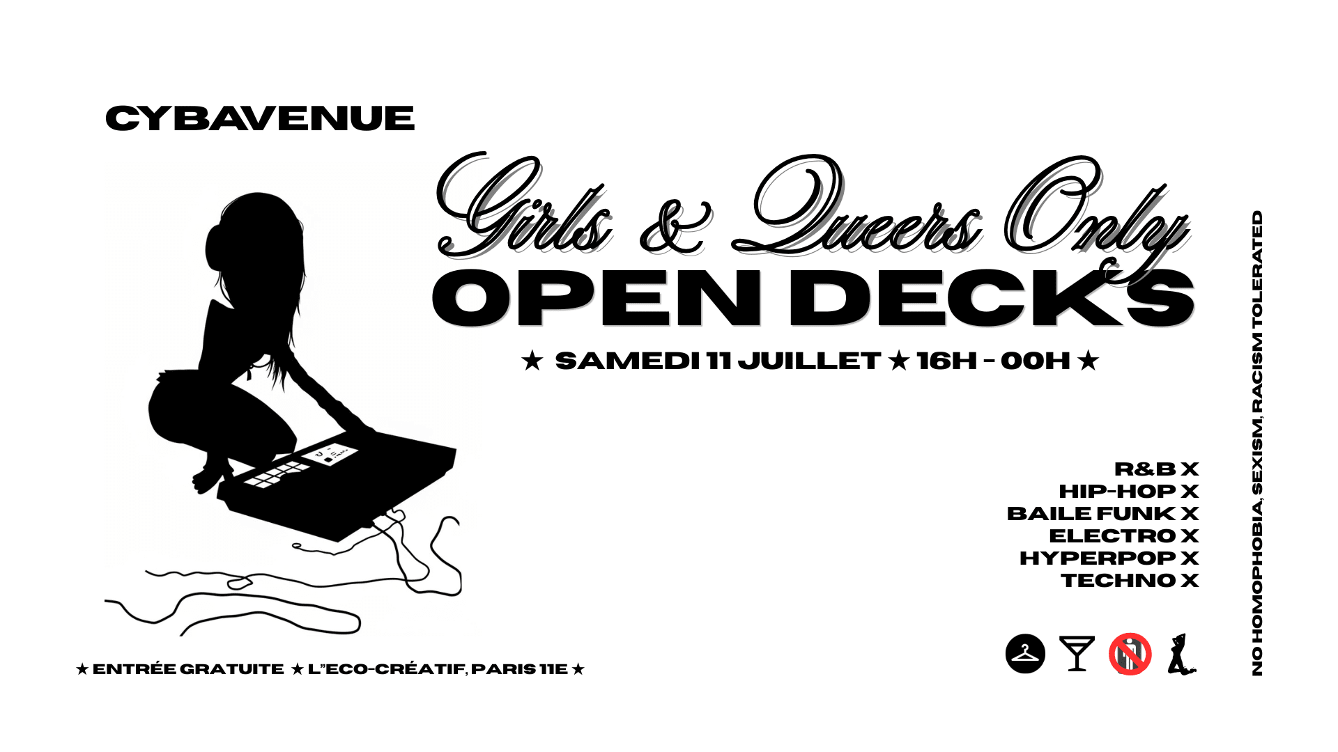 Cybavenue Open Decks - 1st Edition [Queers And Girls Only]