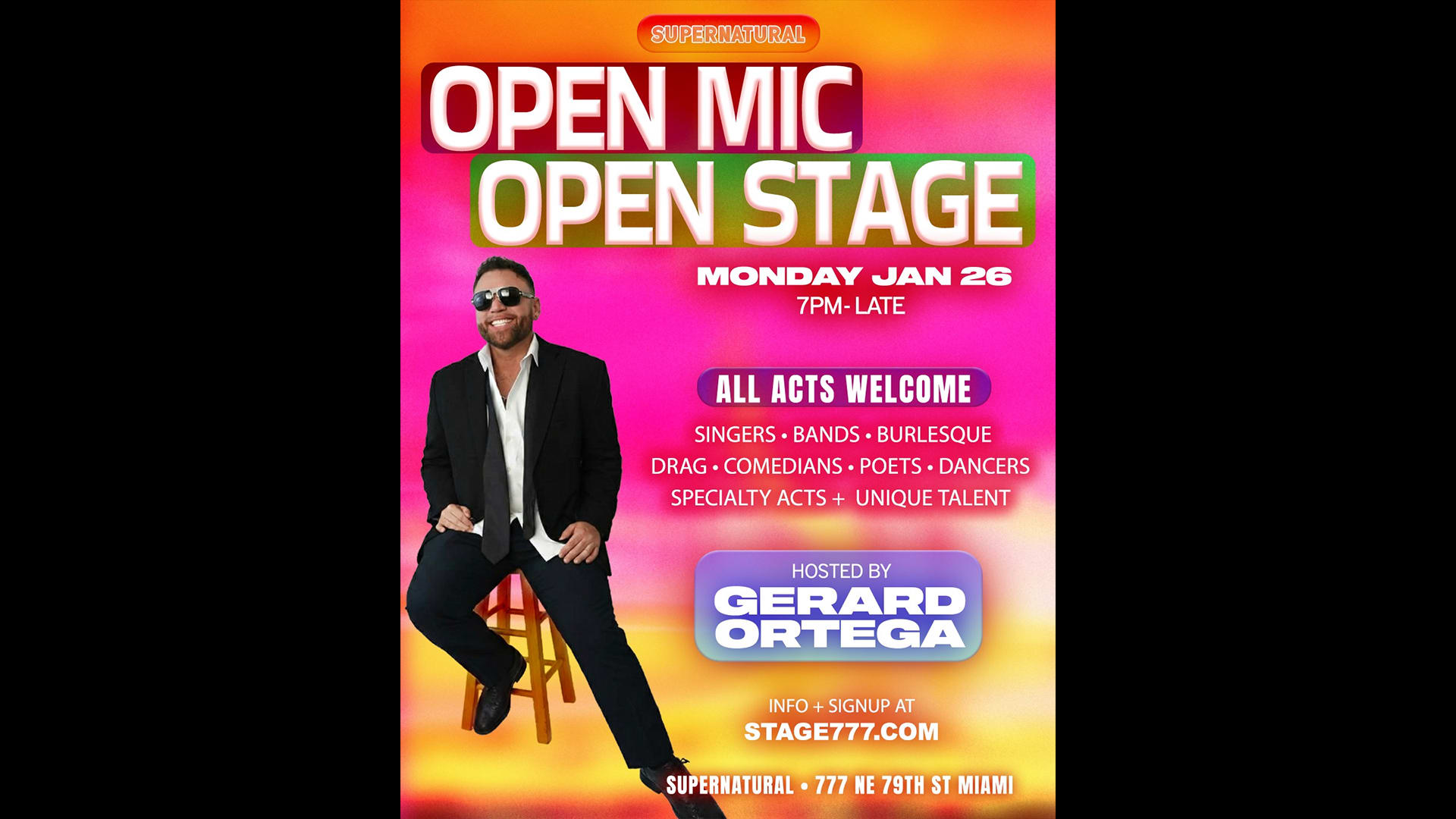 Supernatural Open Mic + Open Stage