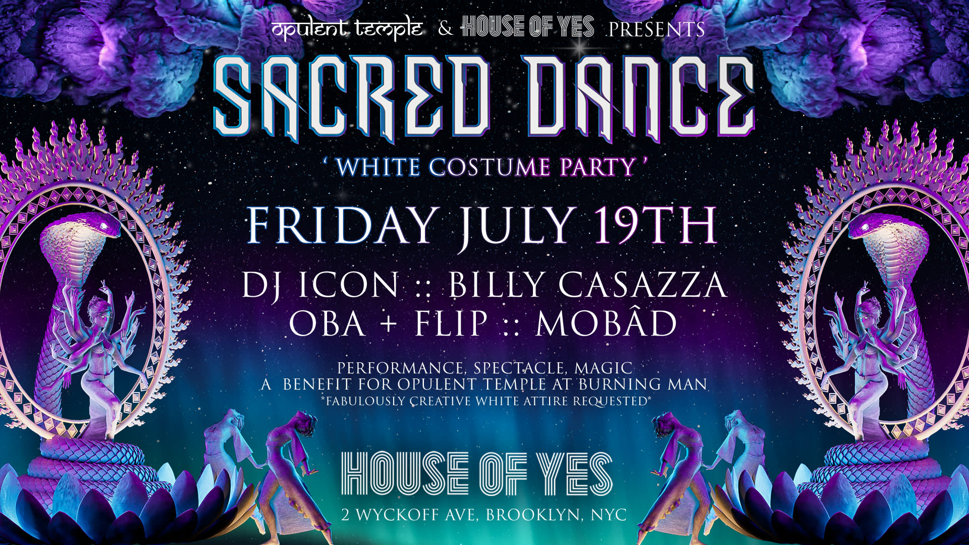 Opulent Temple Sacred Dance: White Party