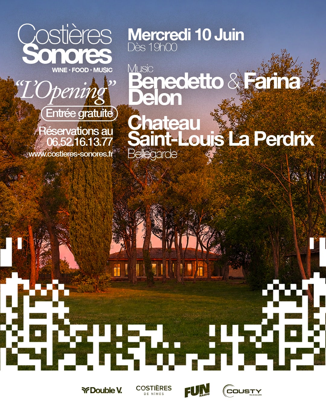 Opening Costières Sonores Au Chateau Saint-Louis La Perdrix