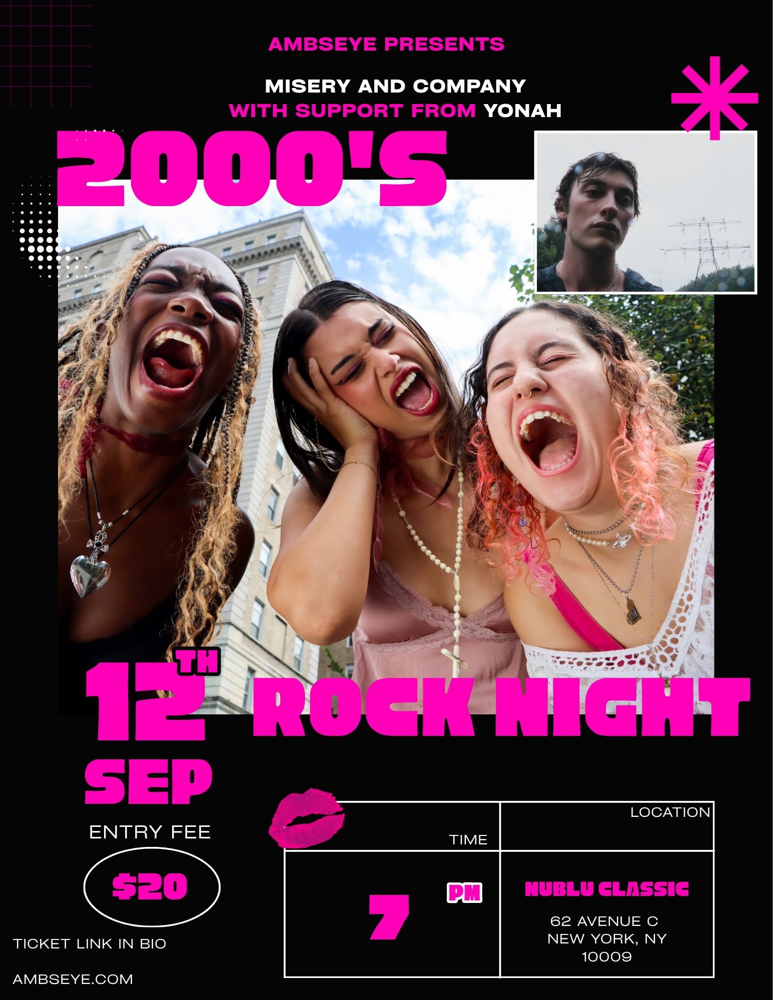 Ambseye Presents Misery & Company Yonah 2000's Rock Night