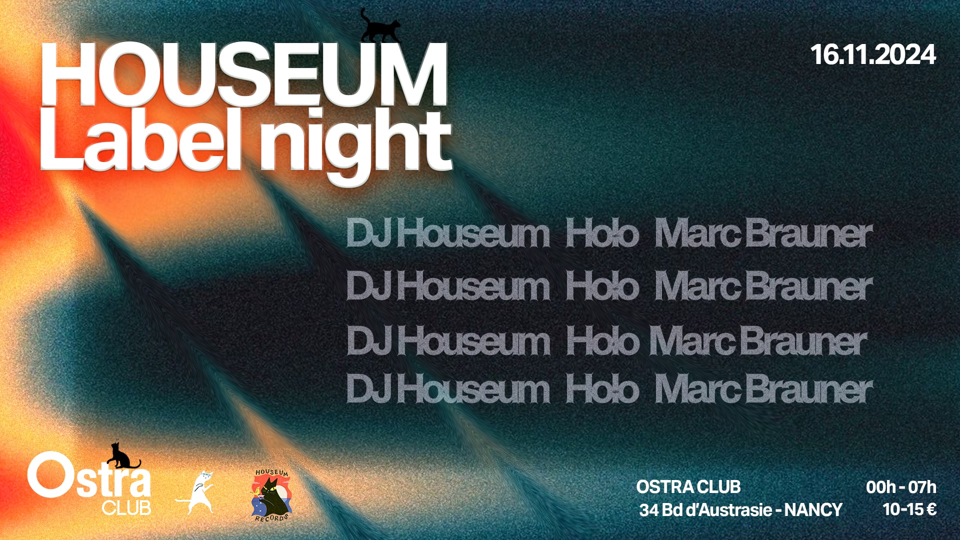 Houseum Label Night : Dj Houseum · Holo · Marc Brauner