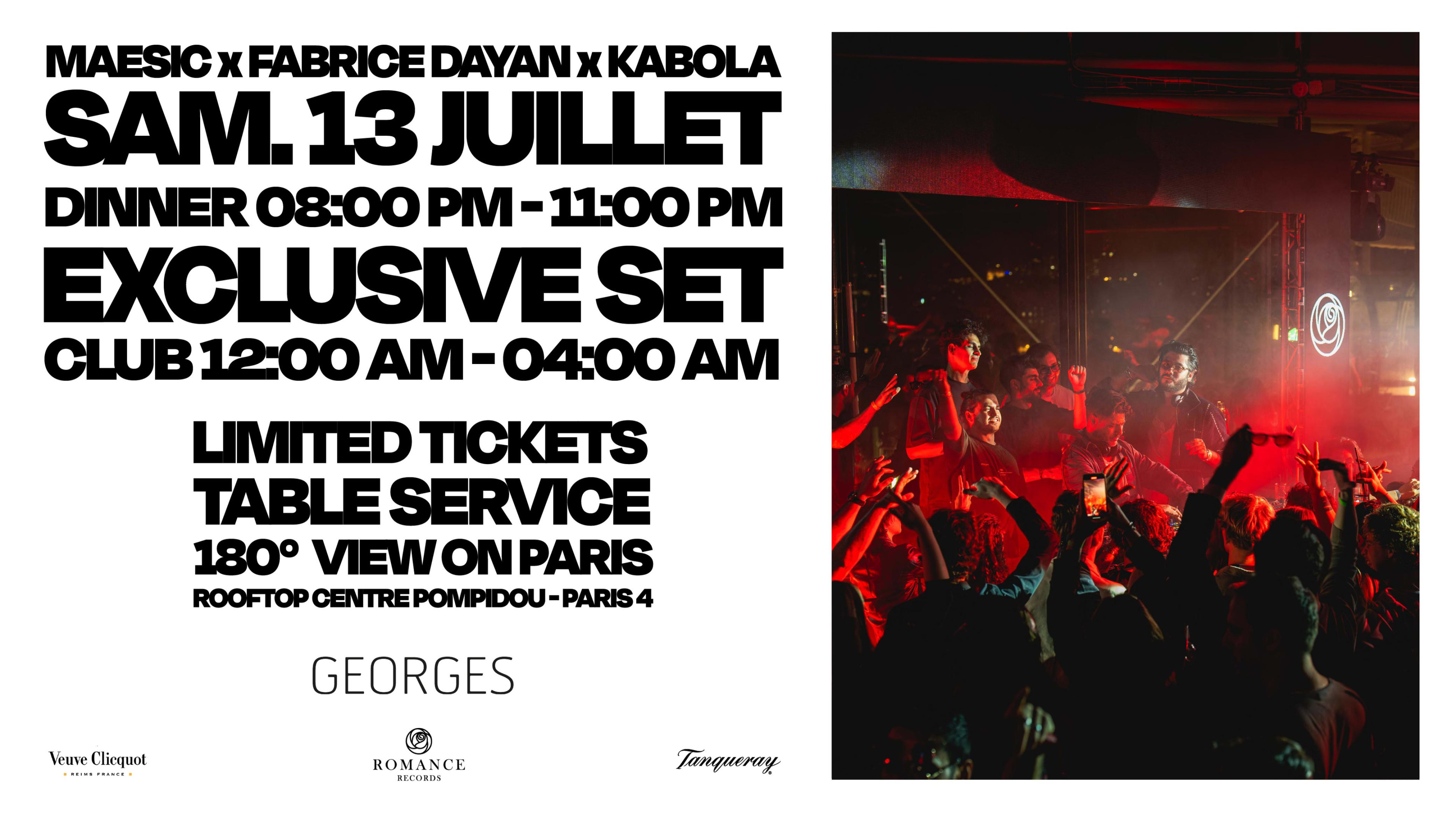 Maesic, Fabrice Dayan, Kabola - Georges Rooftop, Paris, Fr