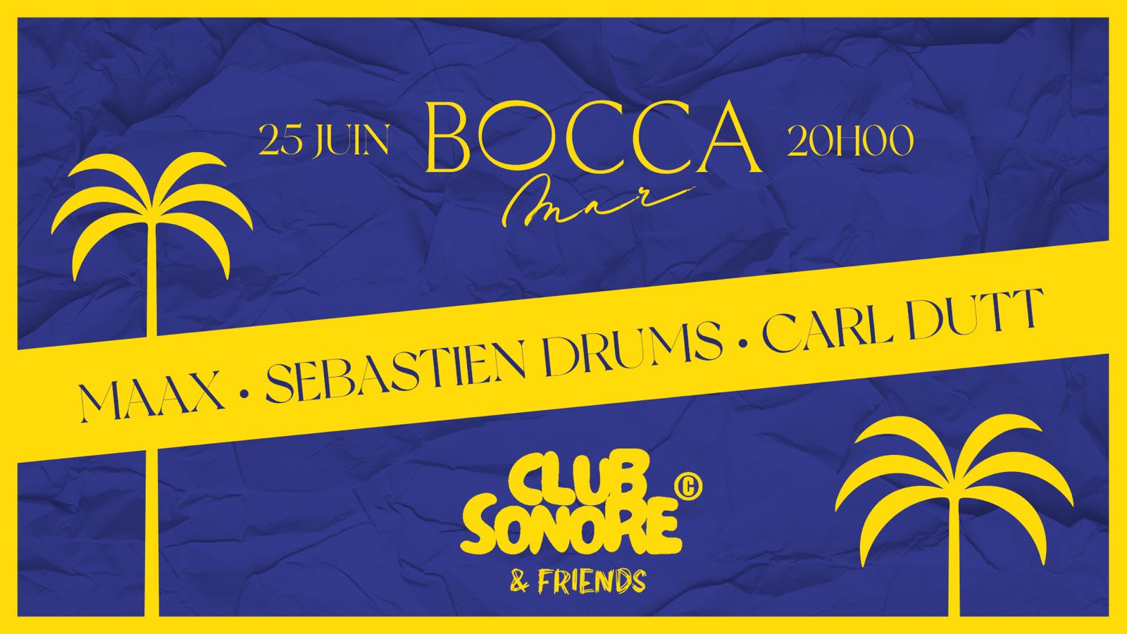 Clubsonore  L Bocca Mar Mercredi 25.06 L Sebastien Drums