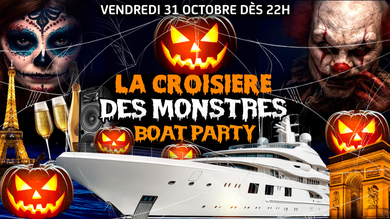 La Croisère Des Monstres Halloween Boat Club Party Hanté