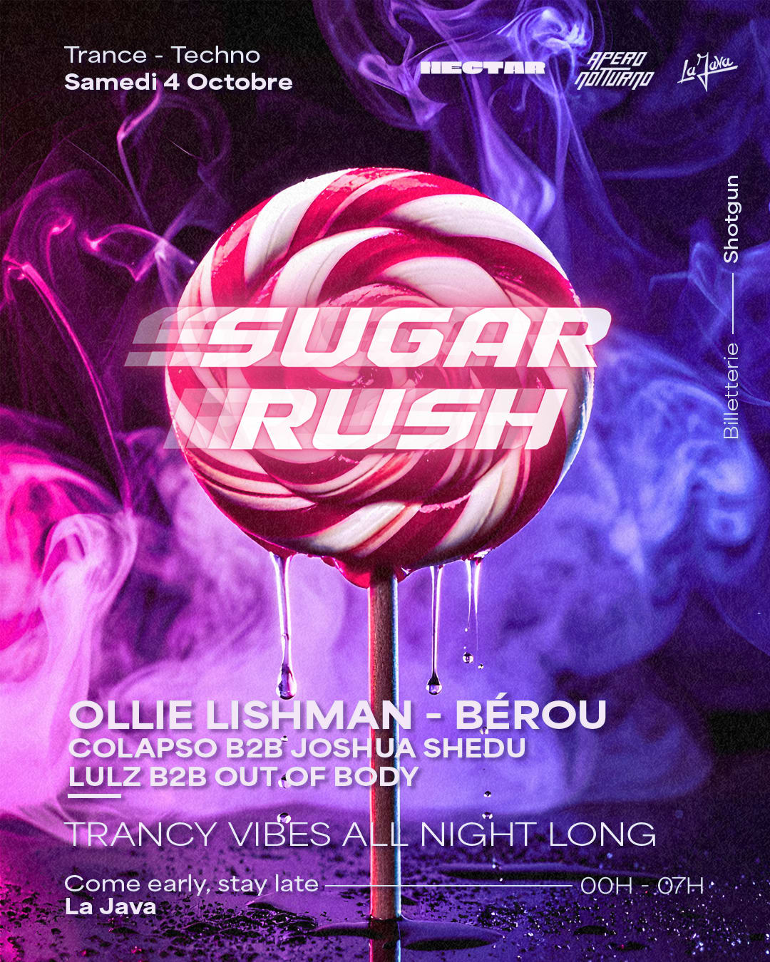 Sugar Rush: Ollie Lishman • Bérou • Apéro Notturno • Nectar