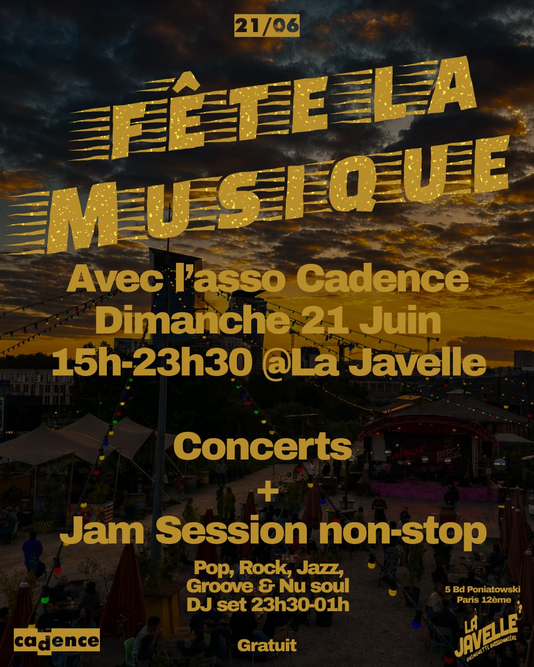 Fête De La Musique 2k26 : Cadence X La Javelle