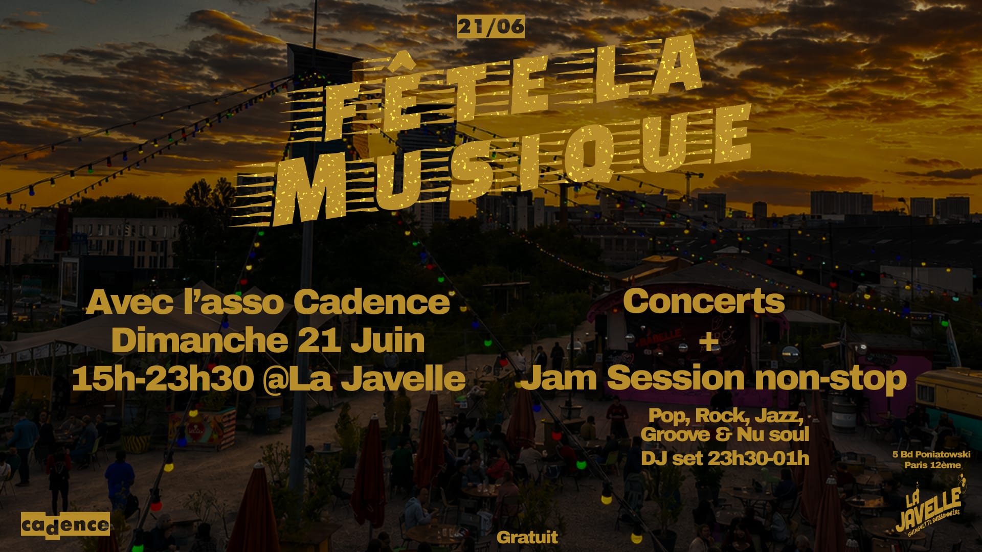 Fête De La Musique 2k26 : Cadence X La Javelle