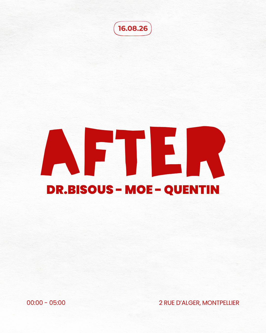 Boum Boum : After (Entrée Gratuite)