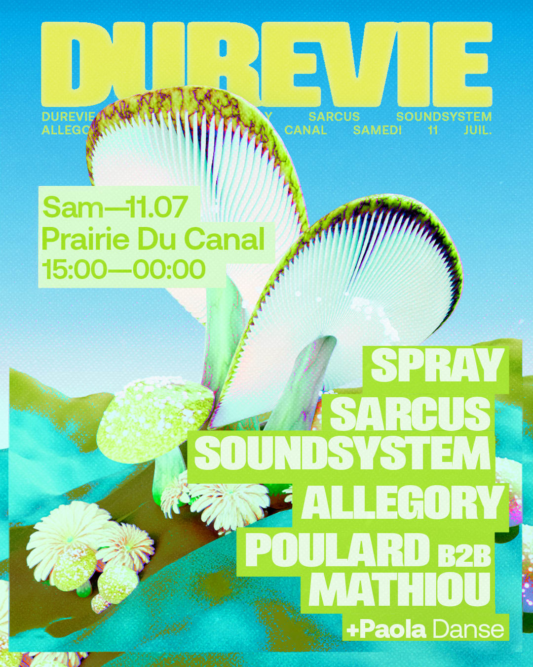Open Air - Dure Vie : Spray, Sarcus Soundsystem, Allegory