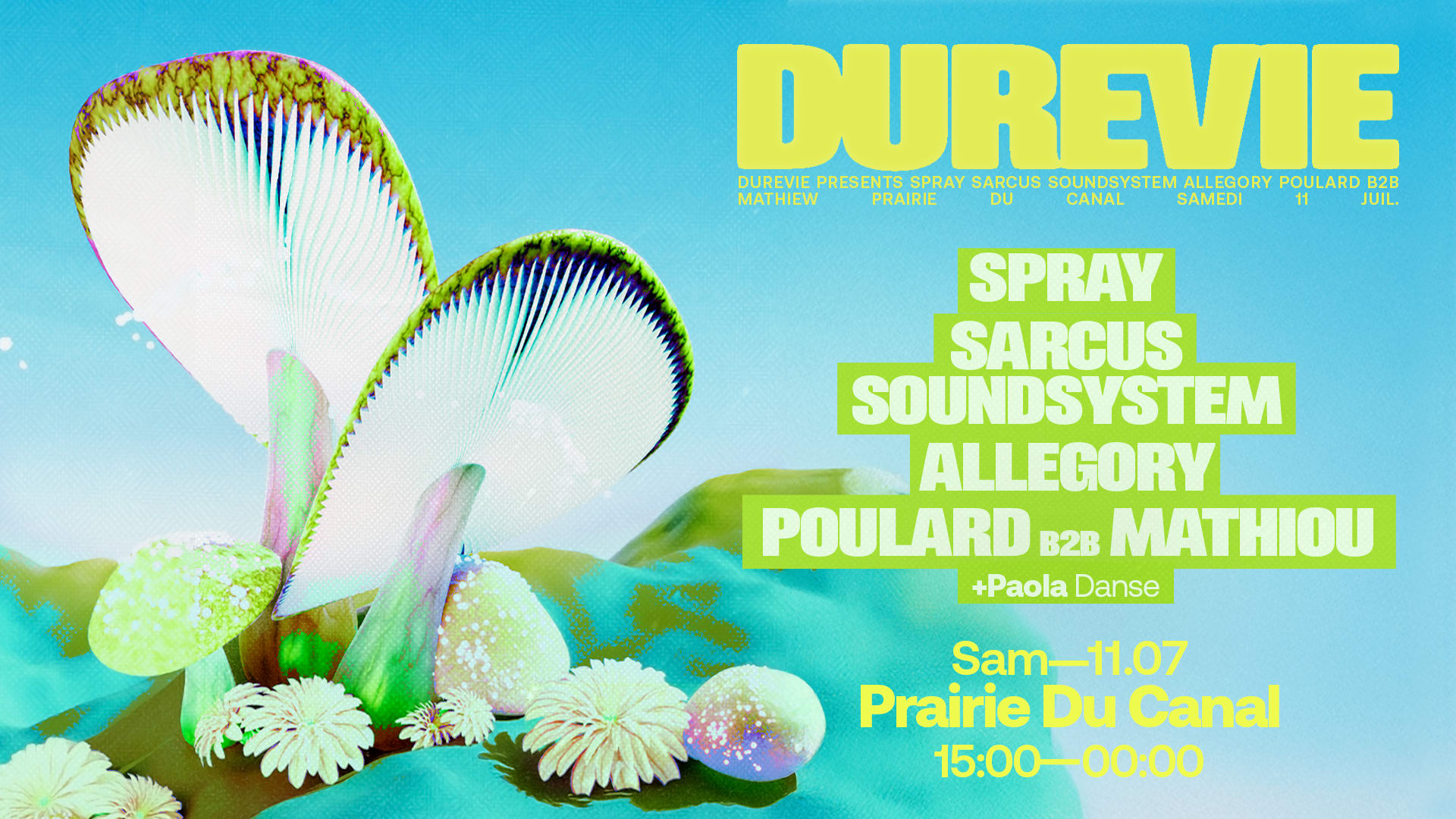 Open Air - Dure Vie : Spray, Sarcus Soundsystem, Allegory