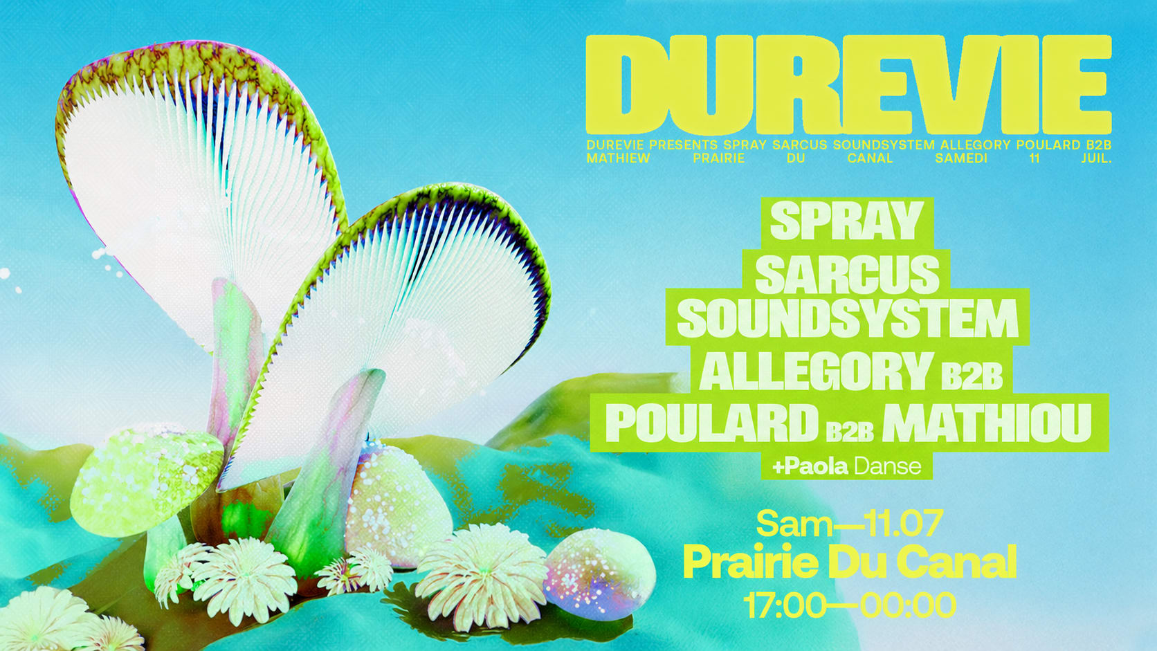 Open Air - Dure Vie : Spray, Sarcus Soundsystem, Allegory