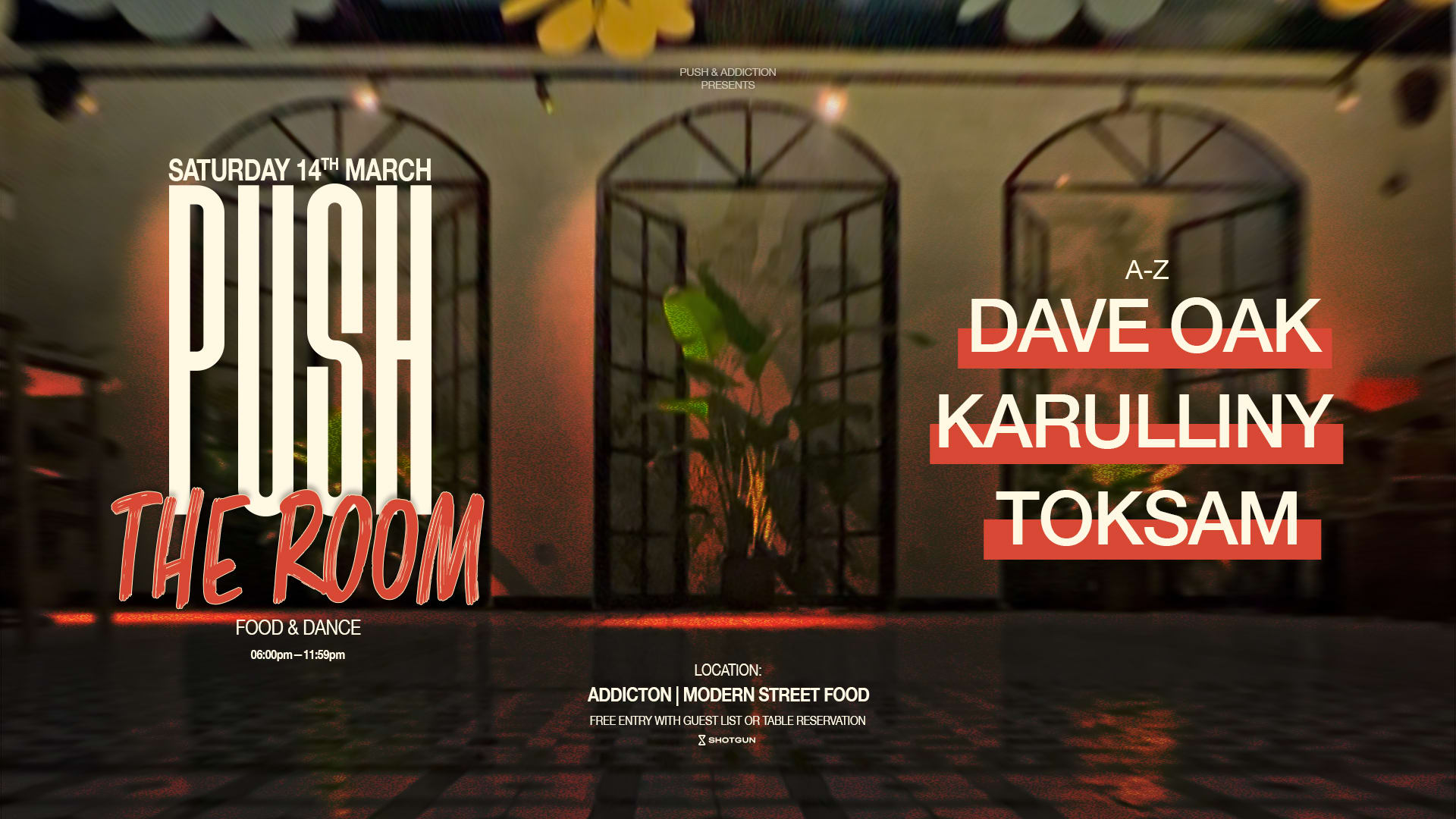 Push X Addiction: The Room (Free Entry)