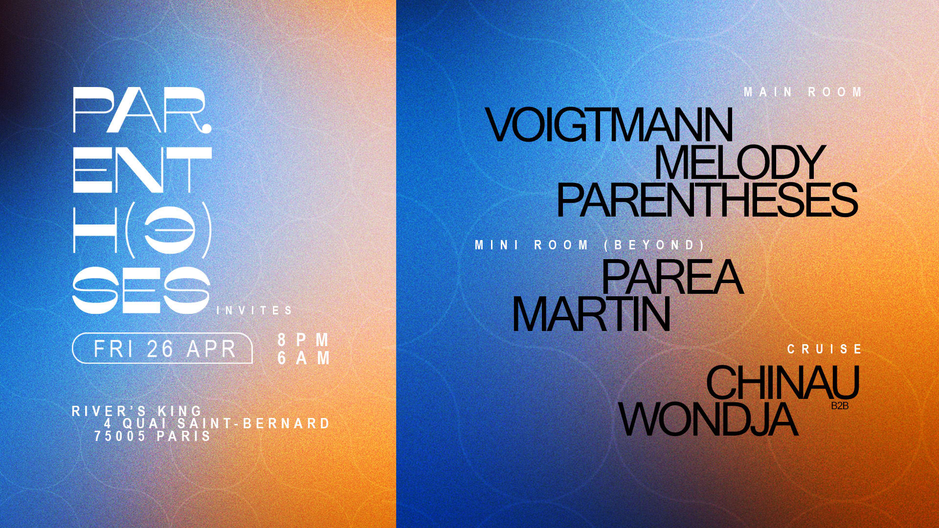 Parenth(E)Ses Invites Voigtmann, Melody & More