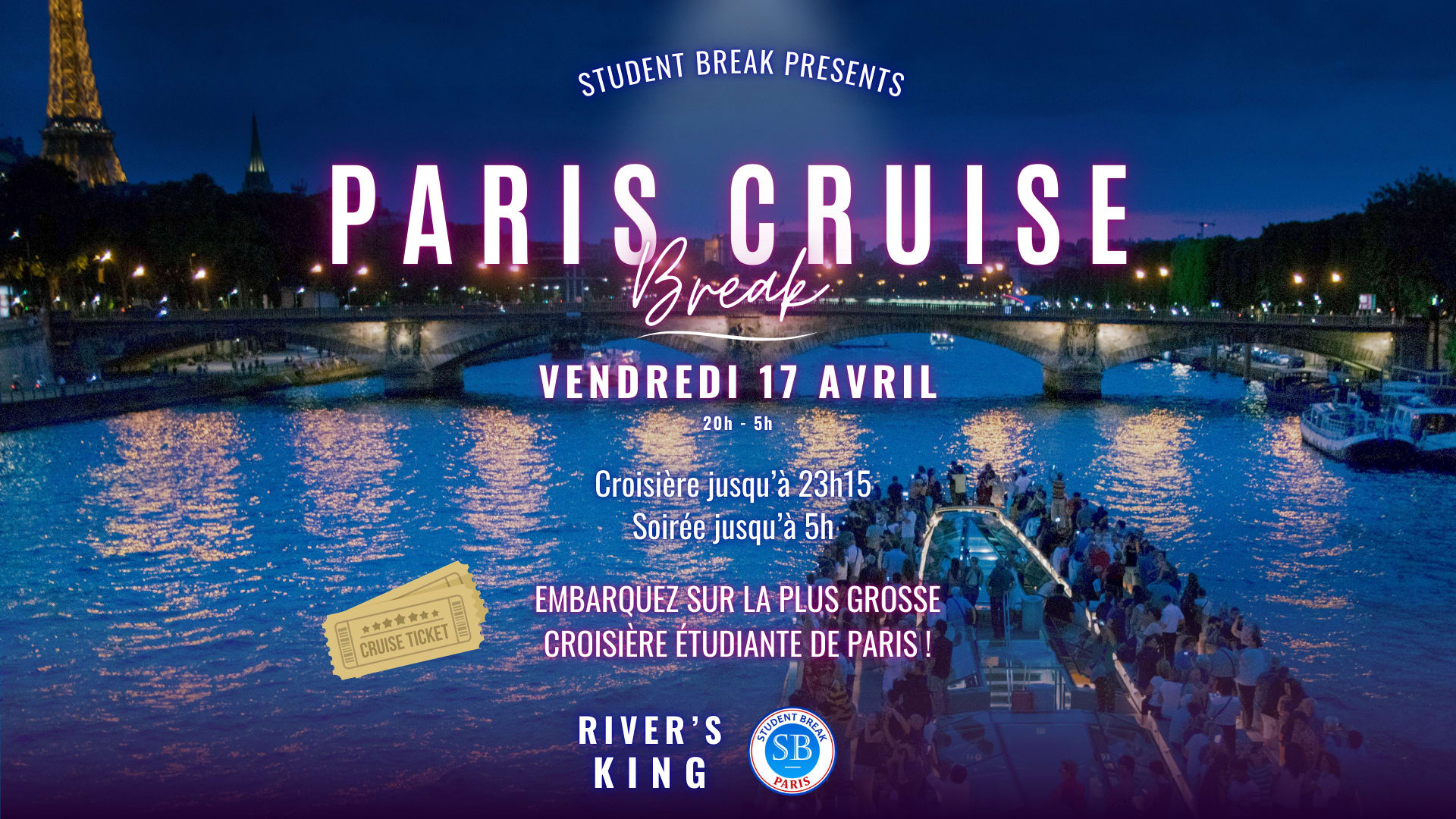 Paris Cruise Break - River's King