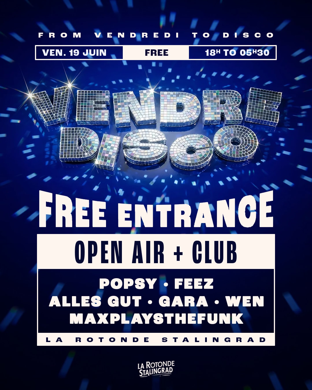Vendredisco · Free Open Air & Night