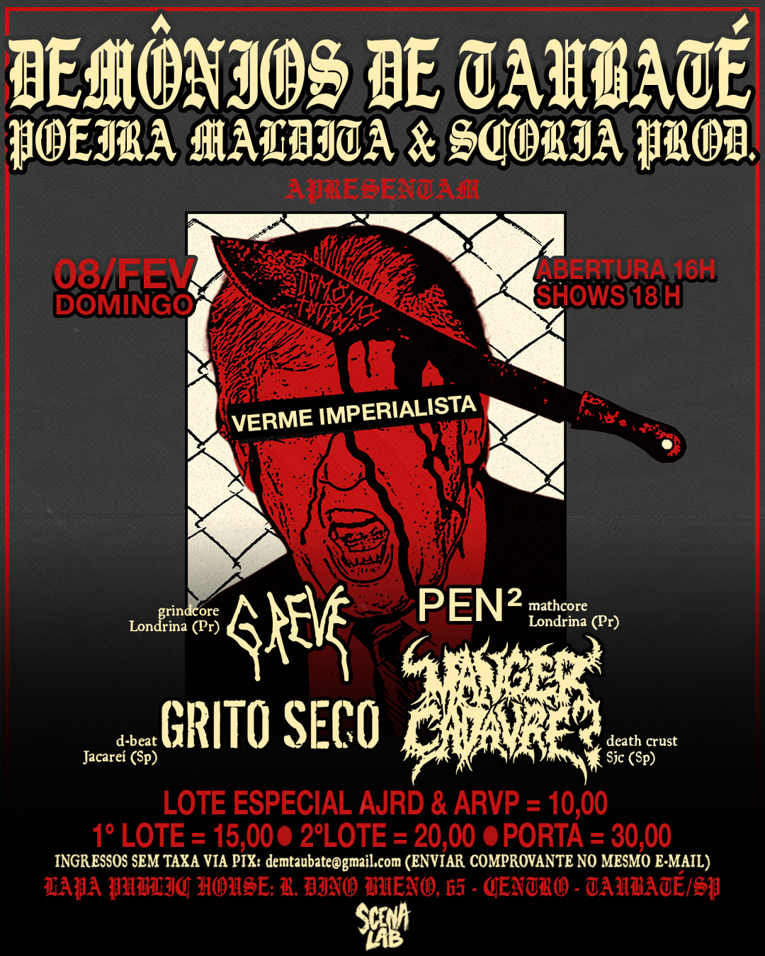 Manger Cadavre?, Greve, Pen Pen E Grito Seco Em Taubaté/Sp