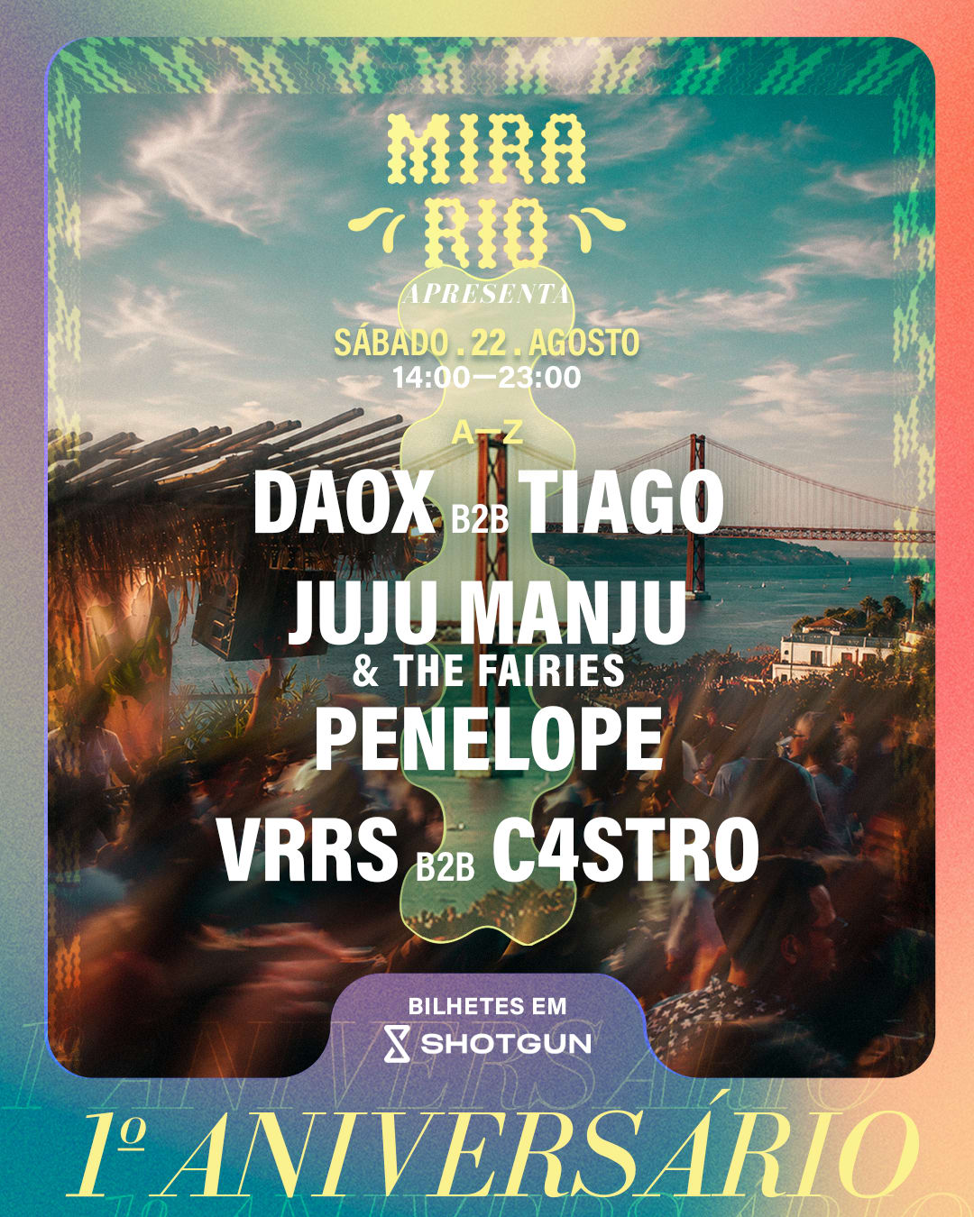 1 Aniversario Mira Rio : Daox, Penelope, Tiago, Juju Manju