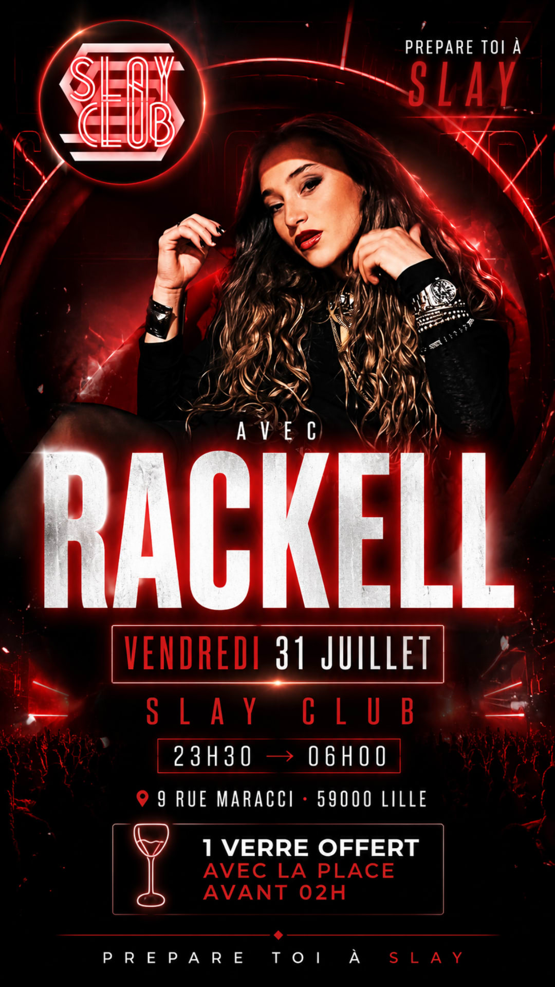 Slay Club : Dj Rackell 31/07