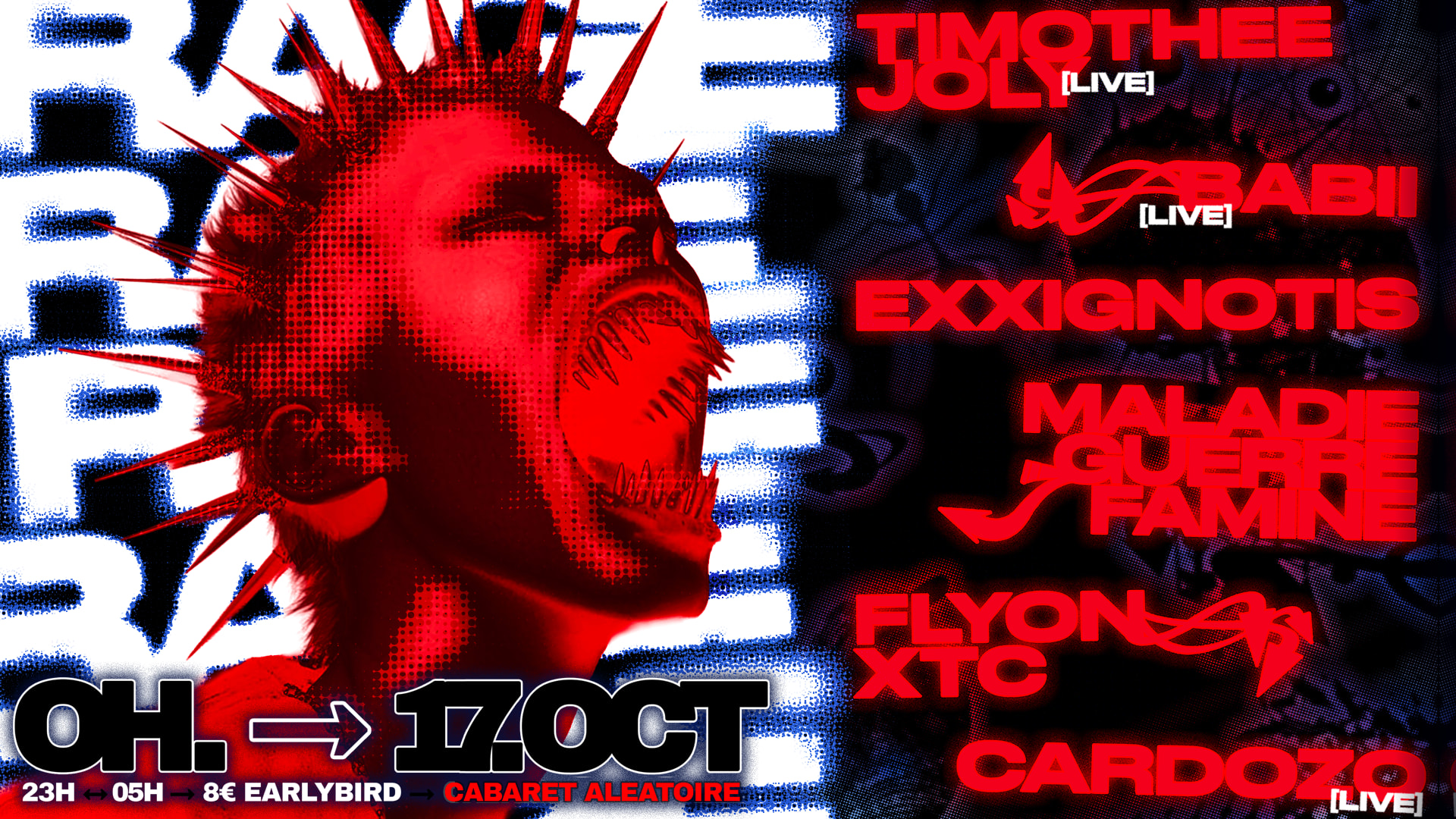 17/10 | La Rage - Club Cabaret X Oh.